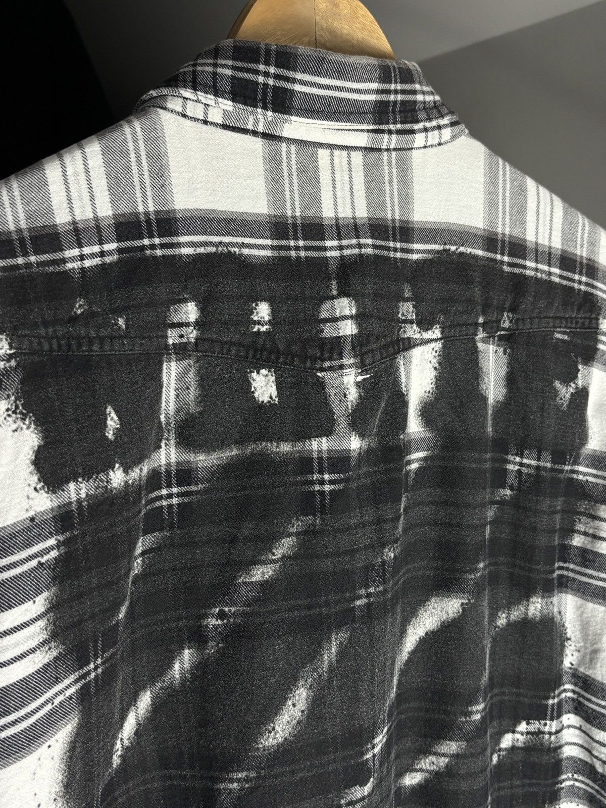 Off-White Off-White Spray Plaid Black And White Flannel Shirt Size US L / EU 52-54 / 3 - 3 Thumbnail