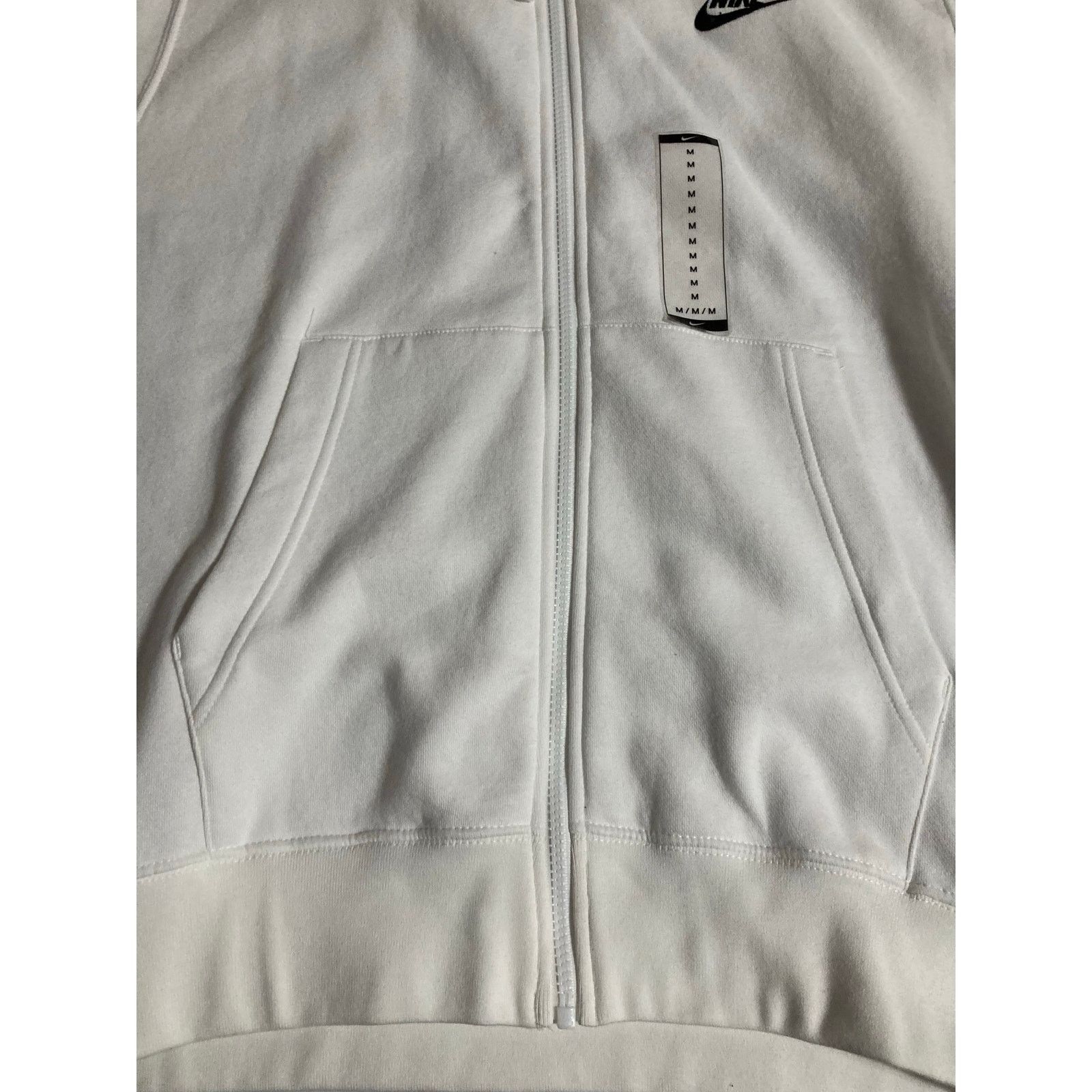 Nike Nike Men's Med White Zip Up Standard Fit Hoodie - NWT Size US M / EU 48-50 / 2 - 4 Thumbnail