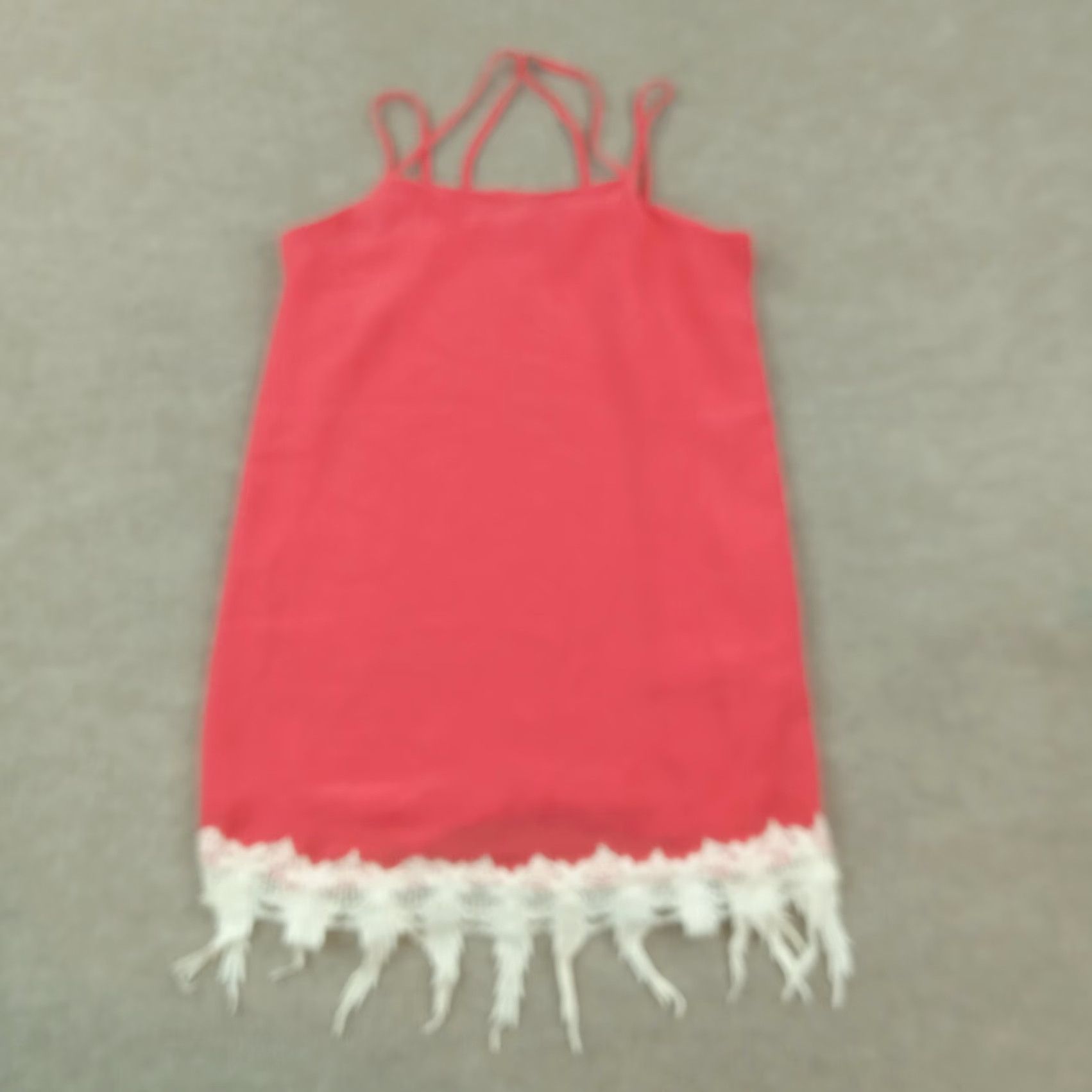 Pinko Karen Zambos Dress Womens Size Medium Pink Shift Sleeveless Doily Lace Flow Size M / US 6-8 / IT 42-44 - 2 Thumbnail