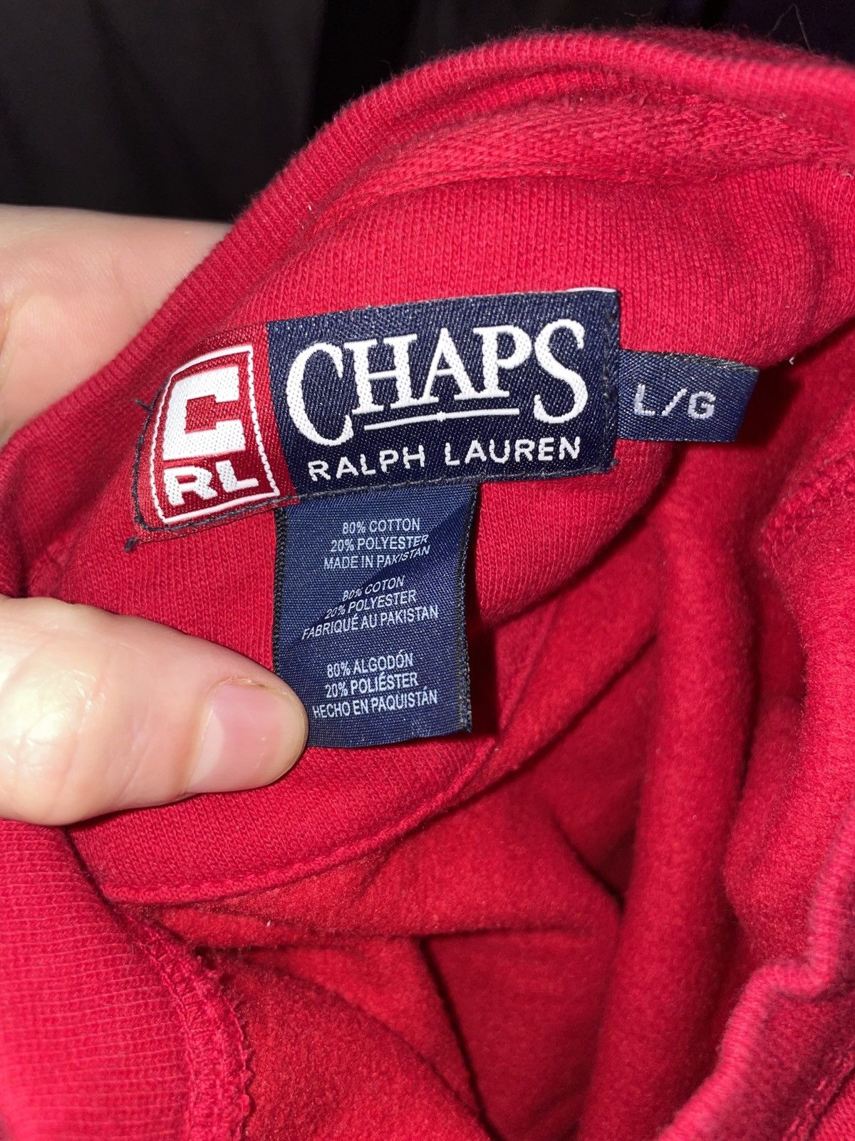 Chaps Ralph Lauren Chaps Ralph Lauren Vintage Red Sweatshirt Big Logo USA Flag Size US M / EU 48-50 / 2 - 7 Thumbnail