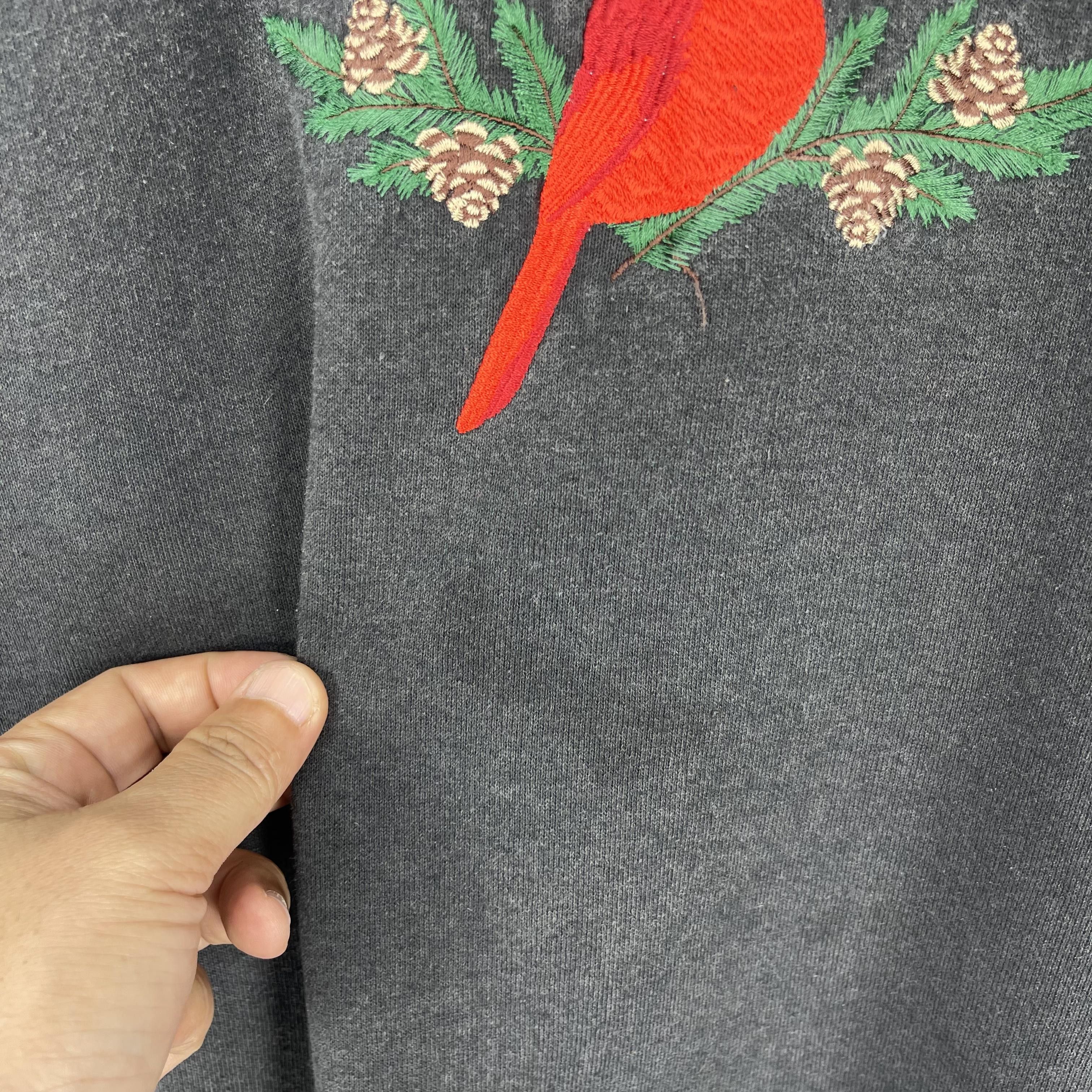 Habitat Vintage Y2K RED CARDINAL Bird Habitat Sweatshirt Size US L / EU 52-54 / 3 - 4 Thumbnail