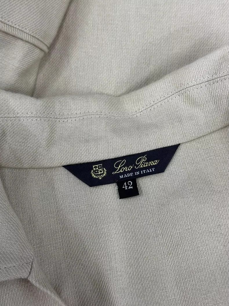 Other LORO PIANA Turn up the collar of your linen top Size L / US 10 / IT 46 - 4 Thumbnail