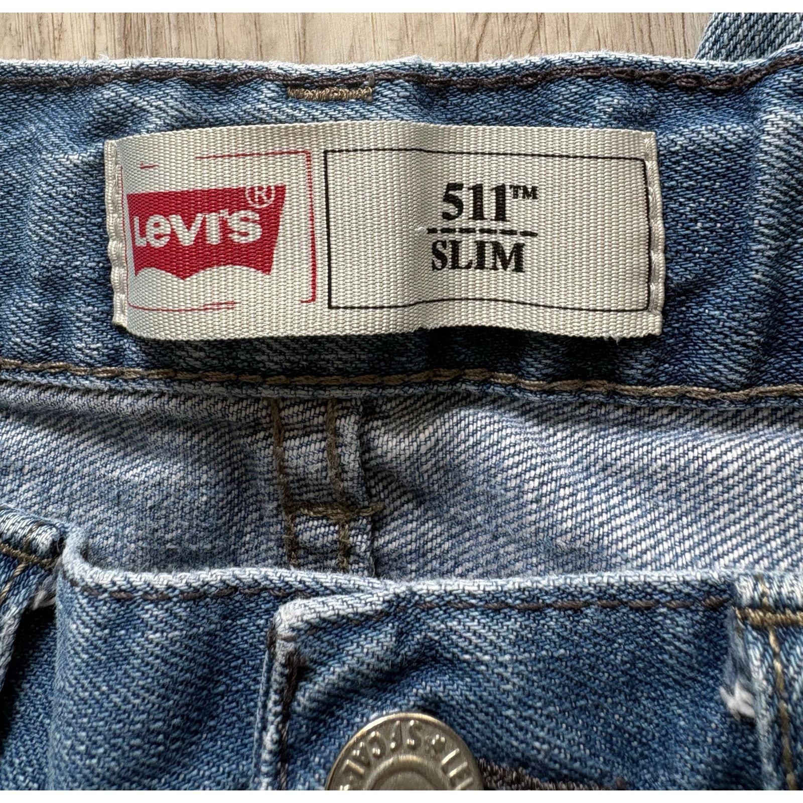 Levi's Levi’s | Distressed Adjustable 511 Slim Denim Jeans | 12R Size 34" / US 12 / IT 48 - 4 Thumbnail