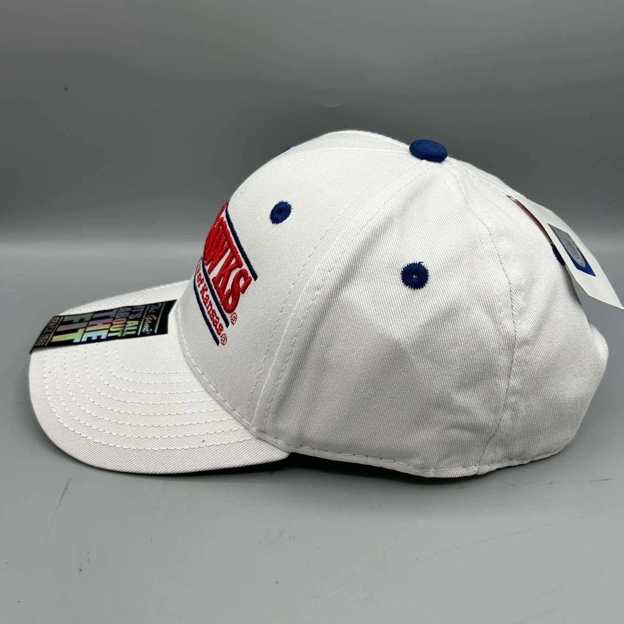 The Game Kansas Jayhawks Hat Men White Blue The Game Snap Back Cotton Size ONE SIZE - 6 Thumbnail