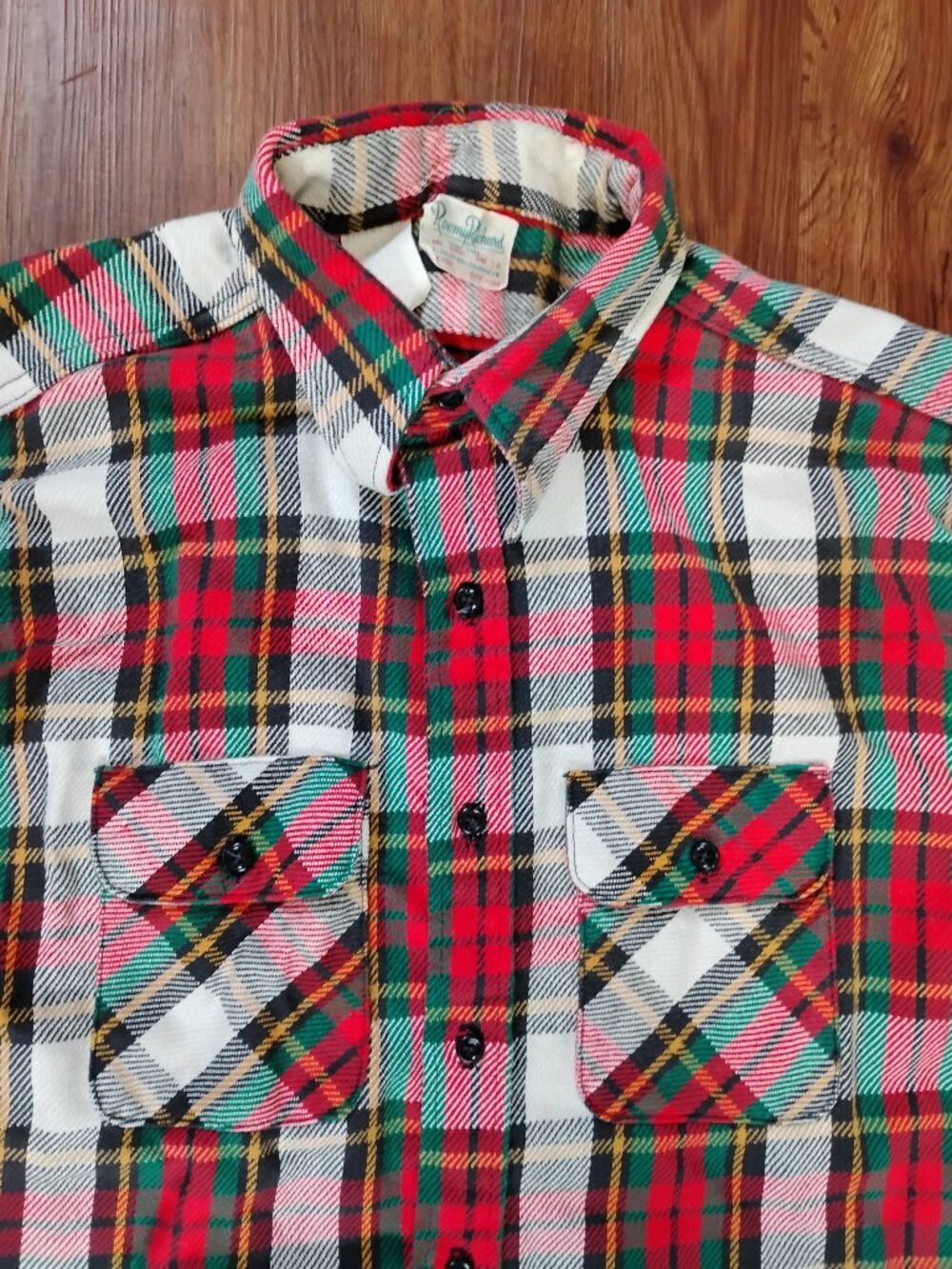 Other Vintage Roomy Richard Flannel Button Shirt Union Made USA Size US XL / EU 56 / 4 - 1 Thumbnail