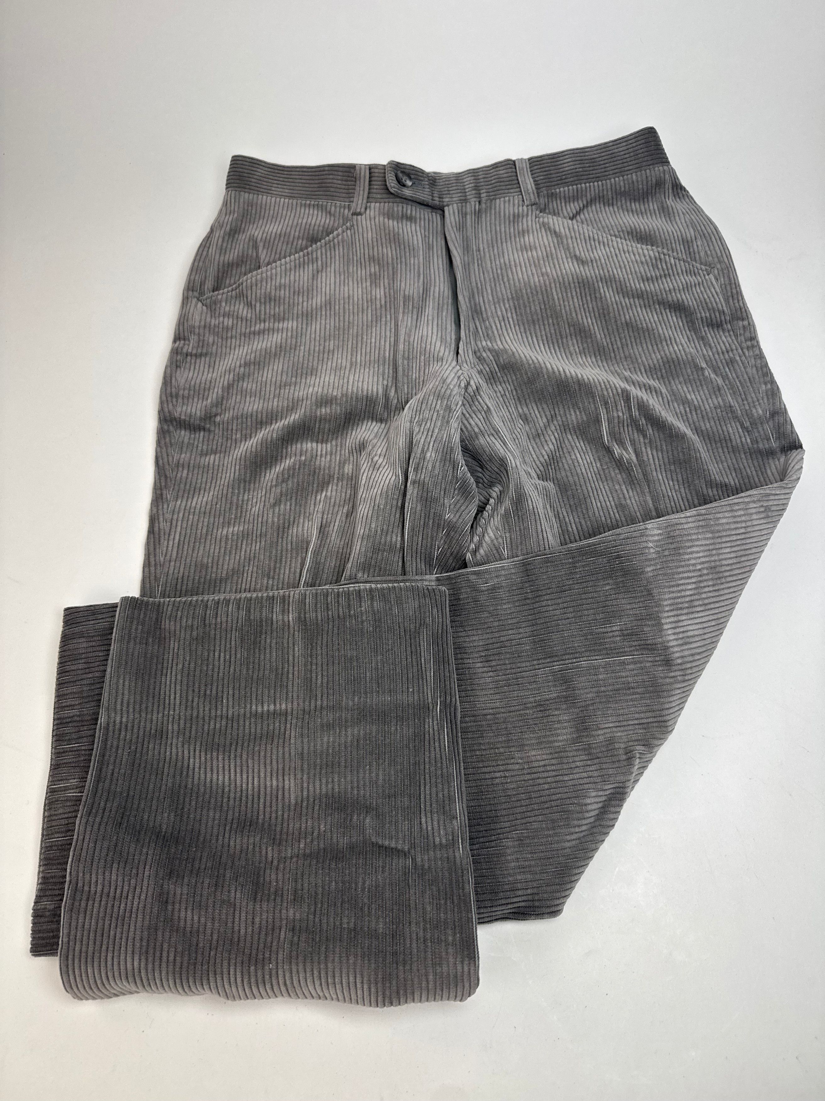 Dior Vintage Cord Pants M Grey/Silver M Size 30" / US 8 / IT 44 - 1 Thumbnail