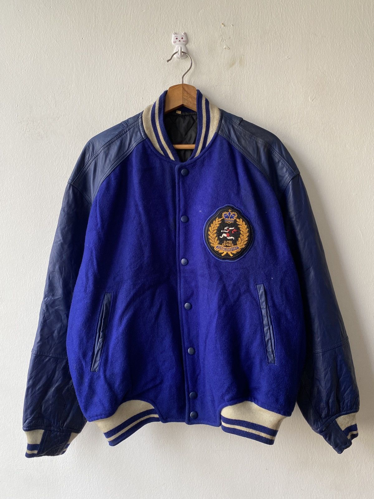 Japanese Brand Vintage 90’s Sagawa Super Express Varsity Jacket Size US L / EU 52-54 / 3 - 3 Thumbnail
