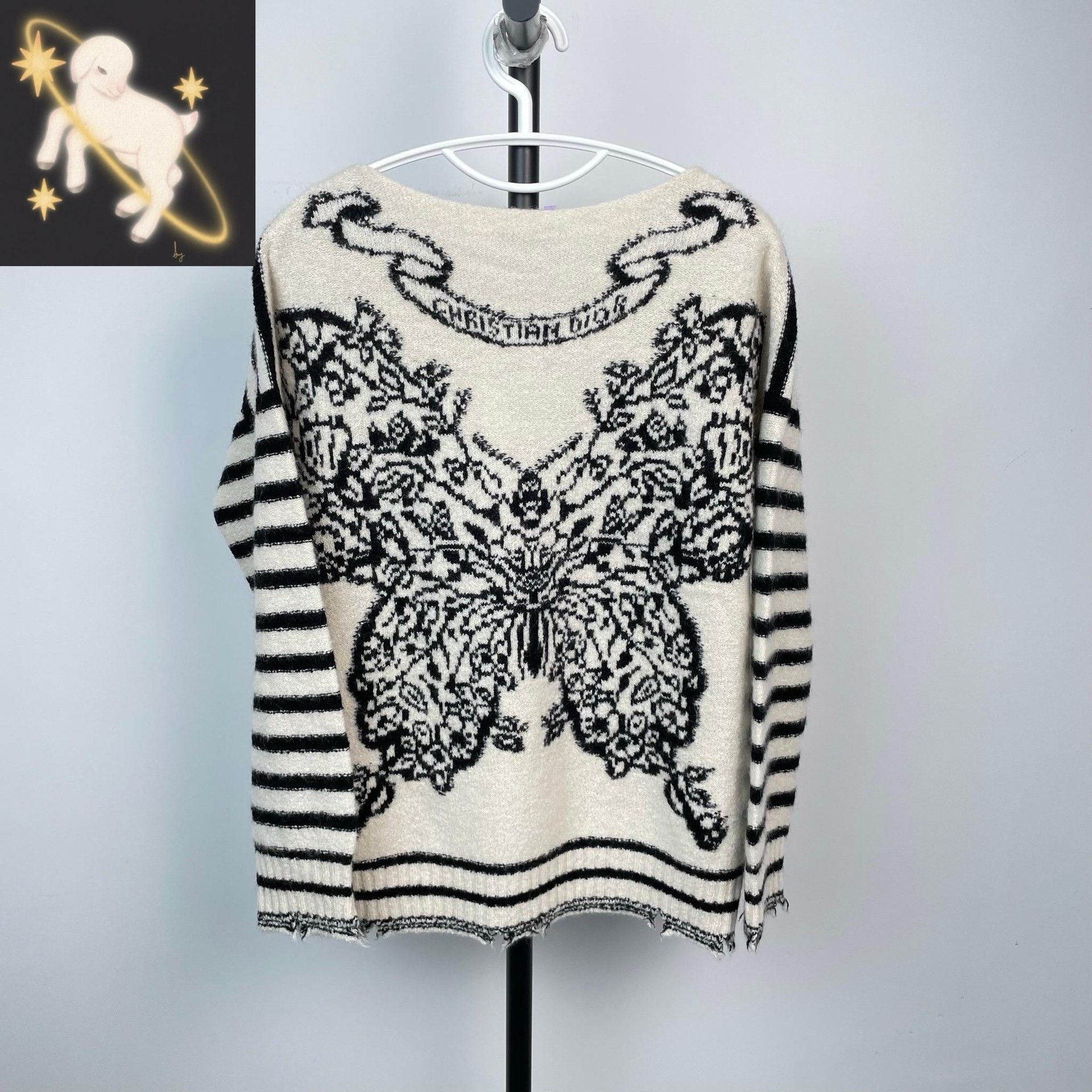 Dior Dior Striped Black Sweater 34 Women Size XS / US 0-2 / IT 36-38 - 1 Thumbnail