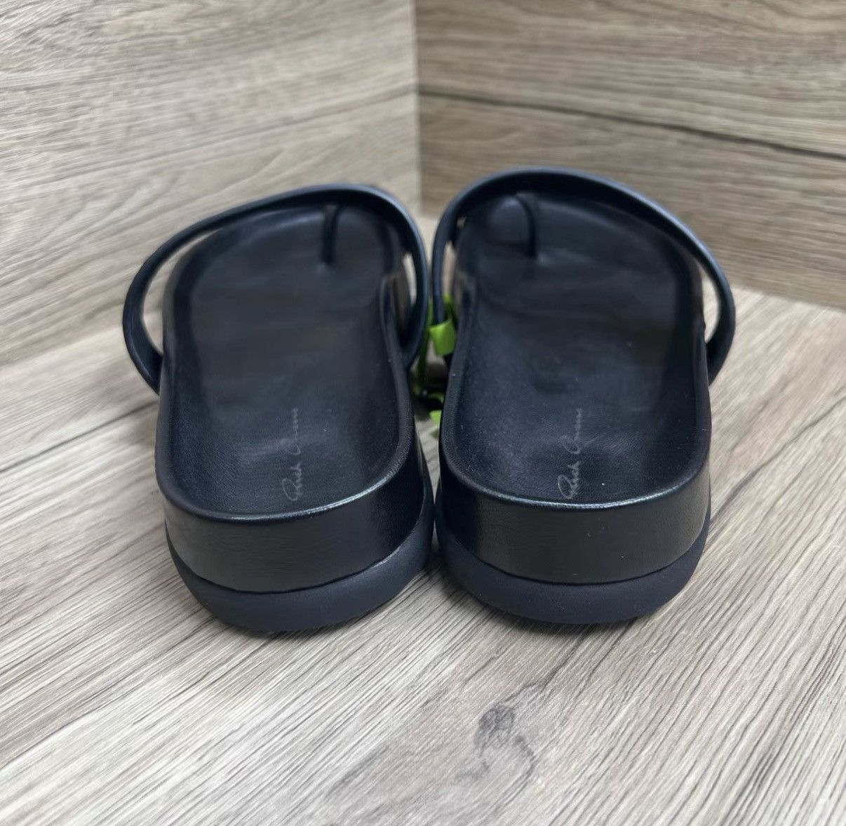 Rick Owens Rick Owens Black Thong Slippers J41 Size US 7 / EU 40 - 4 Thumbnail