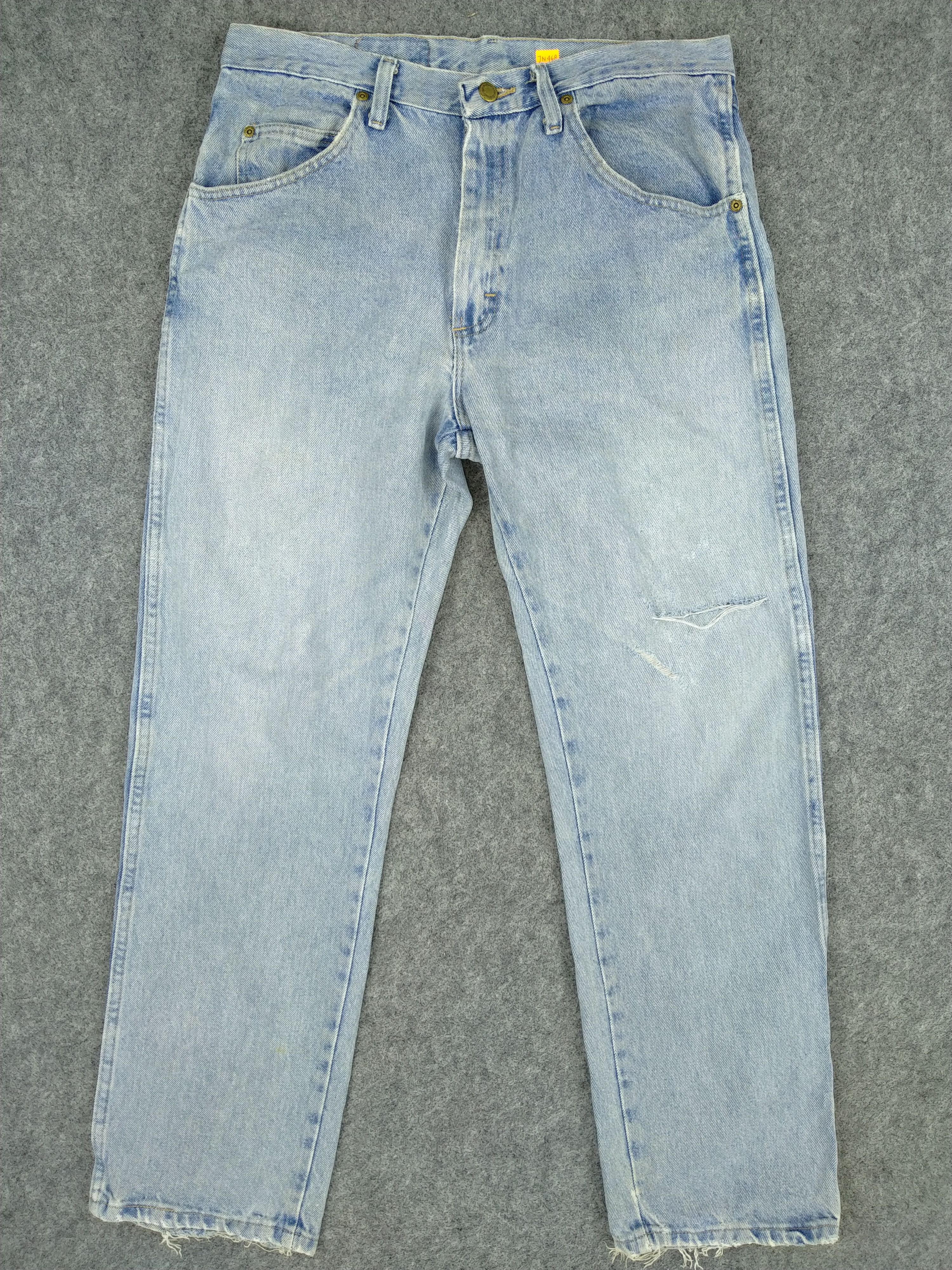 Japanese Brand Vintage Light Wash Wrangler Denim 33x30 -JN468 Size US 33 - 1 Thumbnail