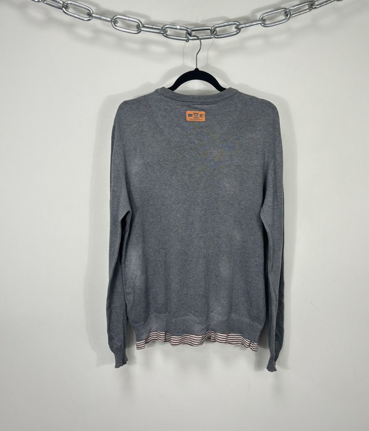 Dolce & Gabbana Vintage Dolce & Gabbana Men’s Preppy Gray V-Neck Sweater Size US XL / EU 56 / 4 - 10 Thumbnail