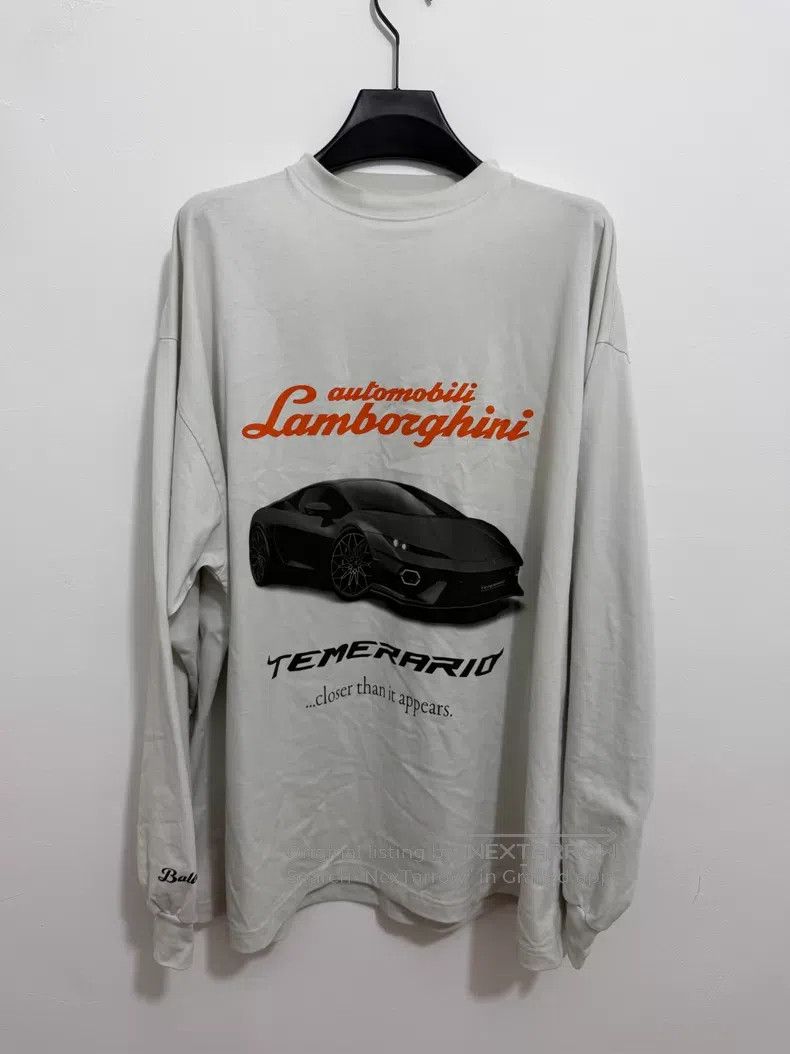 Balenciaga Balenciaga Car Print Round Neck Raglan Long Sleeve T-Shirt Size US XL / EU 56 / 4 - 1 Thumbnail