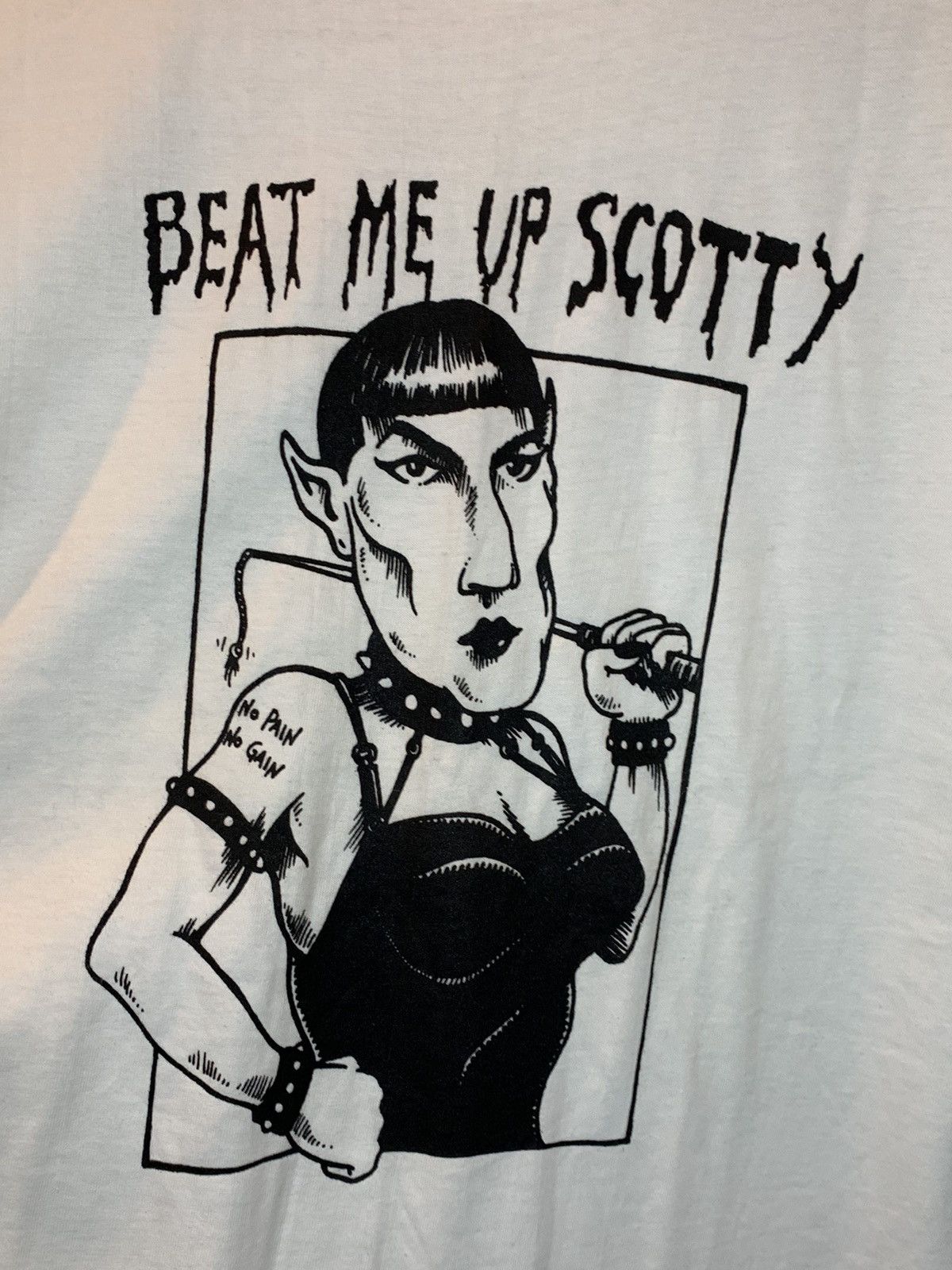 Vintage *RARE* Vintage Beat Me Up Scotty BDSM Single Stitch T-Shirt Size US M / EU 48-50 / 2 - 2 Thumbnail