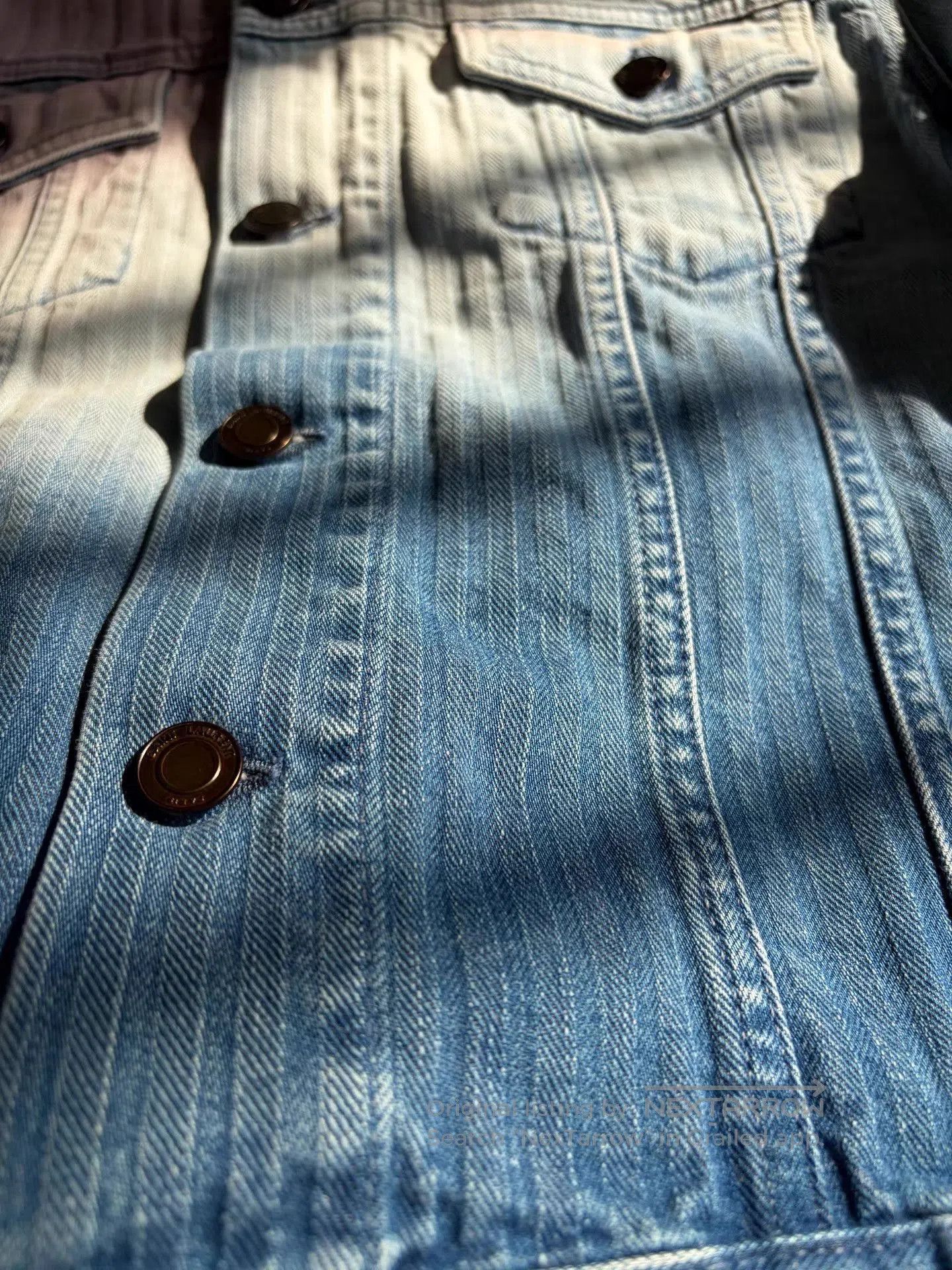 Saint Laurent Paris Multi-Color Gradient Denim Jacket. Size US XL / EU 56 / 4 - 6 Thumbnail