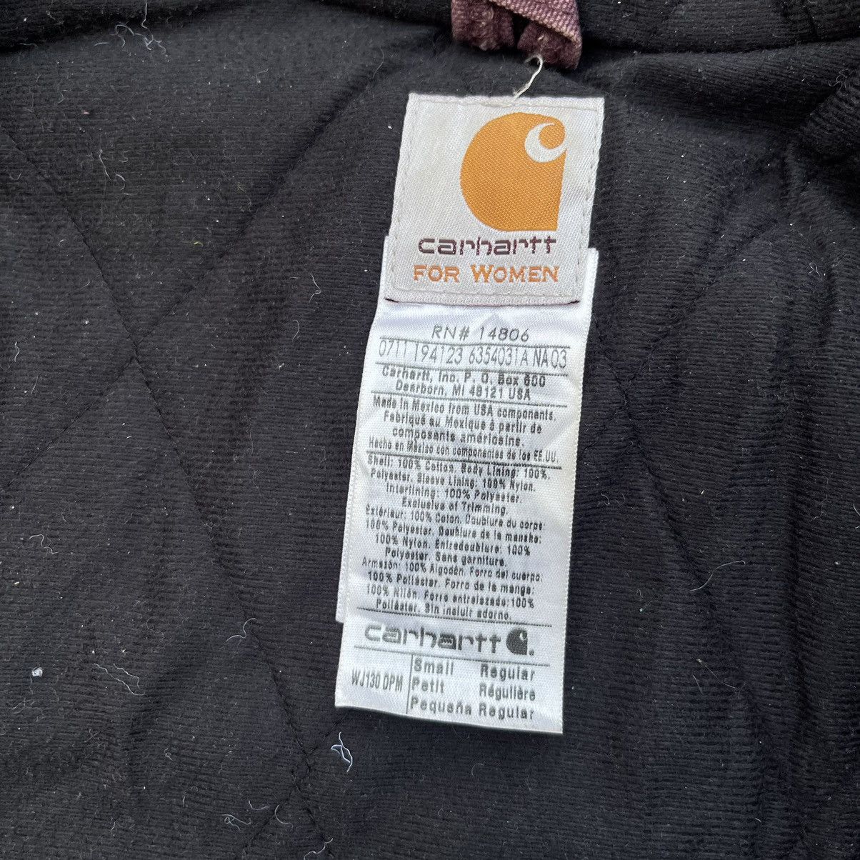 Carhartt Purple Vintage CARHARTT WOMENS J130 Hooded Jacket Size S / US 4 / IT 40 - 5 Thumbnail