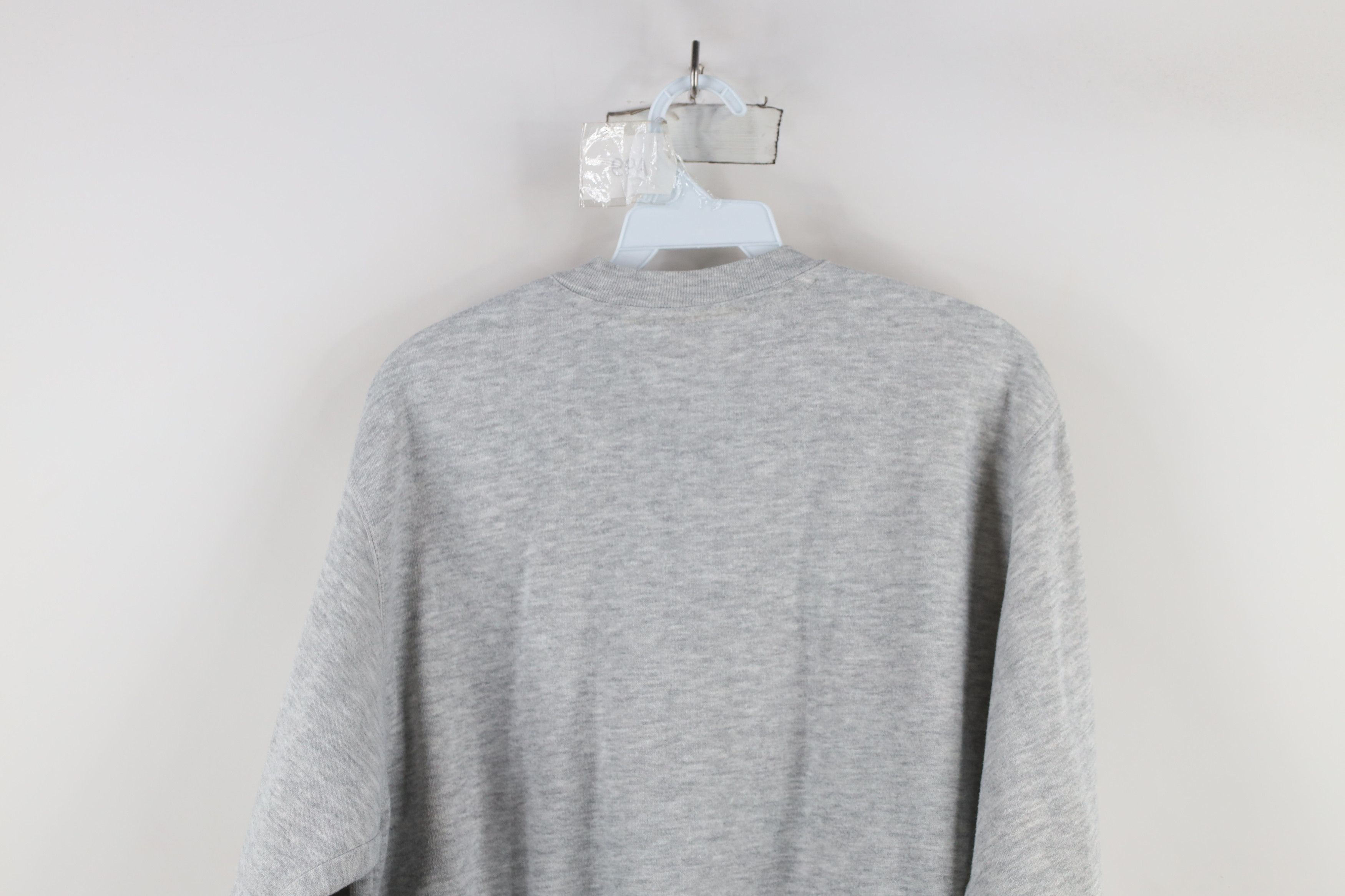 Vintage Vintage 90s Streetwear Henley Sweatshirt Heather Gray Size US M / EU 48-50 / 2 - 11 Thumbnail
