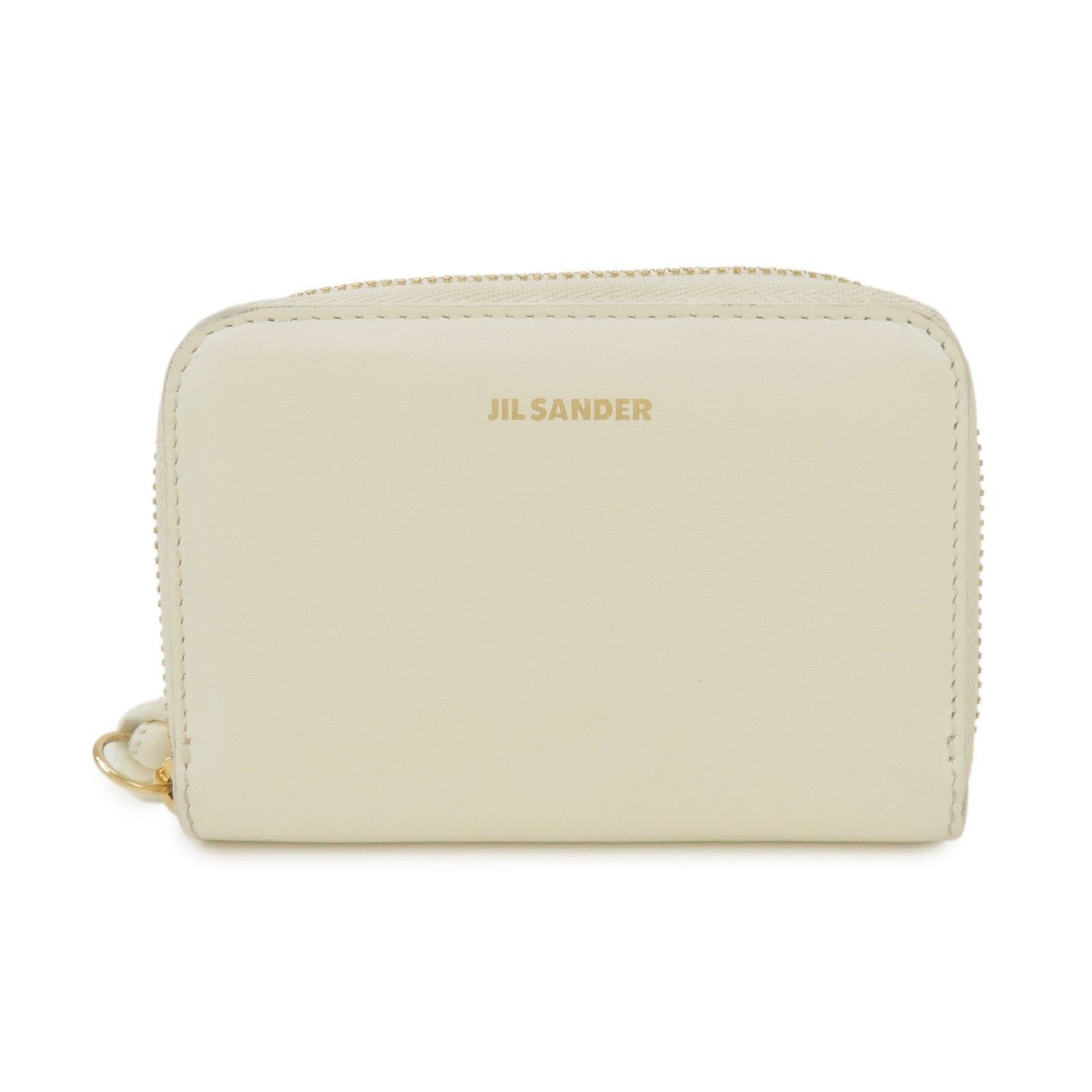 Jil Sander Jil Sander Logo Leather Zip Around Wallet Cream Size ONE SIZE - 1 Thumbnail