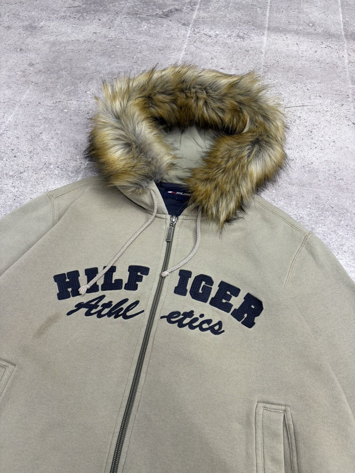 If Six Was Nine Tommy Hilfiger Fur Hood Zip Hoodie Y2K Archive Streetwear Size US M / EU 48-50 / 2 - 8 Thumbnail
