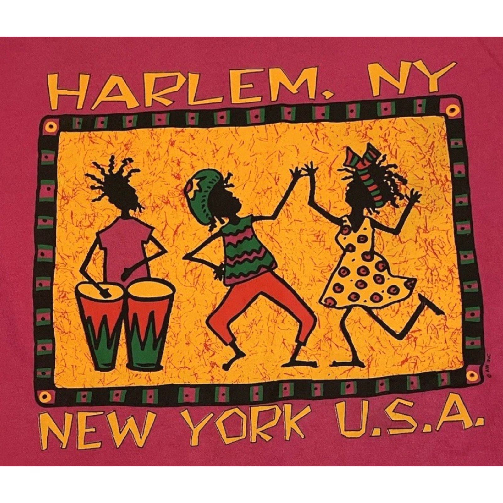 DANCER VINTAGE Harlem New York Faded Shirt L Pink 90s 80s NYC Hip Hop Grunge Single Stitch T-Shirt Men Size US L / EU 52-54 / 3 - 2 Thumbnail