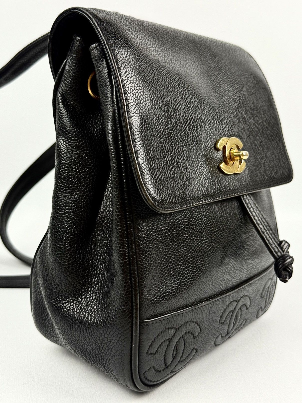 Chanel Chanel - Lagerfeld - 1994 - Triple CC - Mini Caviar Backpack Size ONE SIZE - 9 Thumbnail