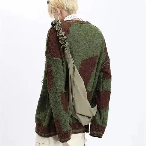 Vintage Vintage Sweater Women Plaid Love Knitwear Size ONE SIZE - 7 Thumbnail