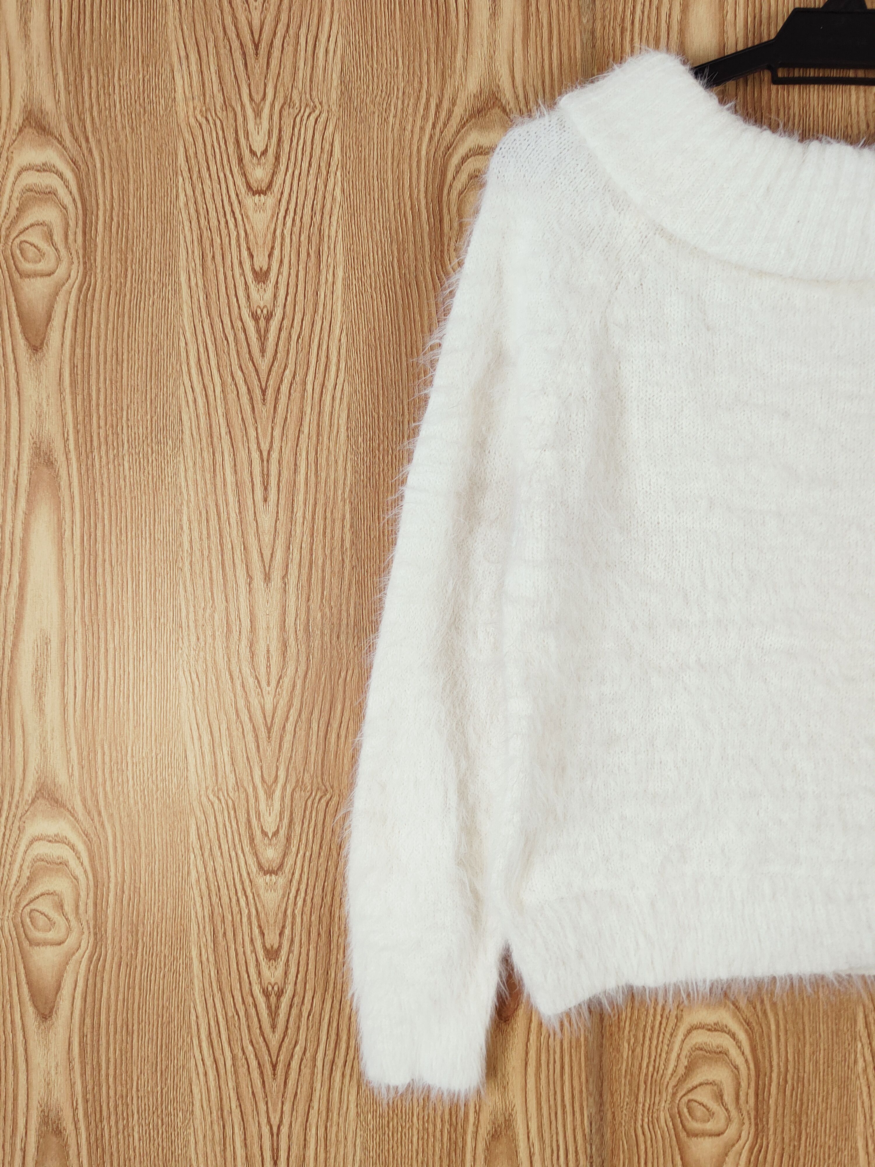 Japanese Brand × Vintage Vintage 💥 Khalita White Fur Mohair Knitwear Size M / US 6-8 / IT 42-44 - 3 Thumbnail