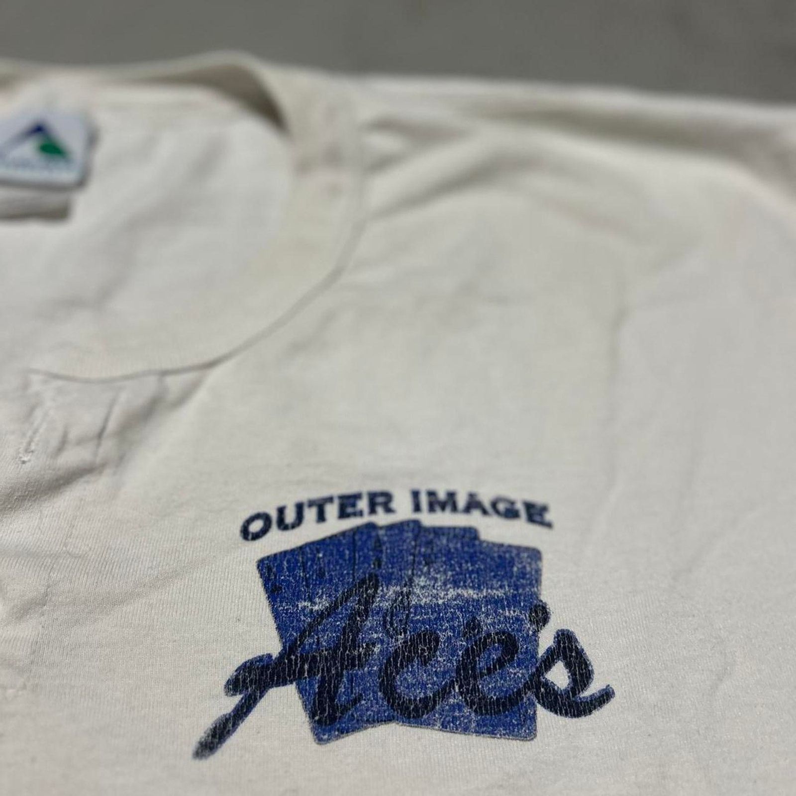 Other **Outer Images Aces Cards Button-Up T-Shirt - White with Size US XL / EU 56 / 4 - 2 Thumbnail