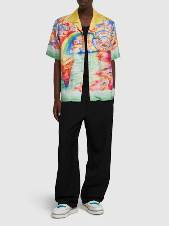 Casablanca o1lsvrm0425 Short Sleeve Silk Shirt in Multicolor Size US XL / EU 56 / 4 - 2 Thumbnail