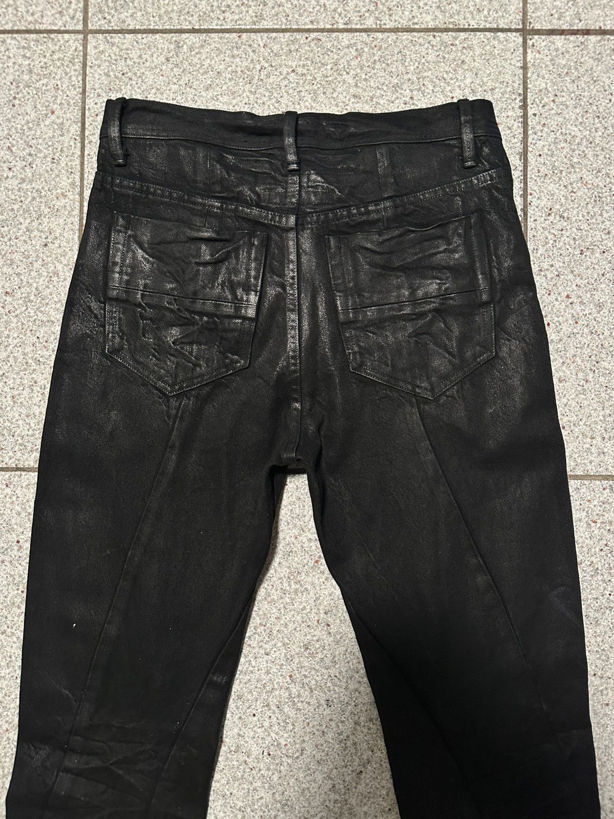 Julius Julius_7 SS25 Black Waxed Spiral Bootcut Denim Size US 30 / EU 46 - 6 Thumbnail