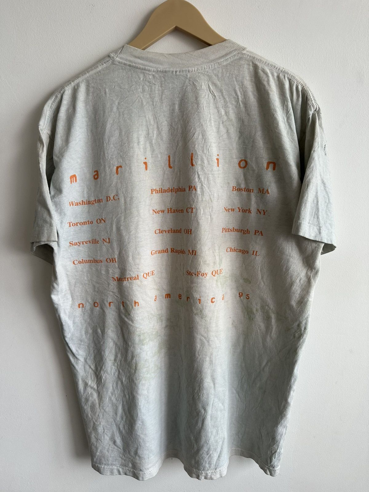Band Tees × Vintage Vintage 90’s Marillion Afraid of Sunlight Gem Tag Band USA Size US L / EU 52-54 / 3 - 5 Thumbnail