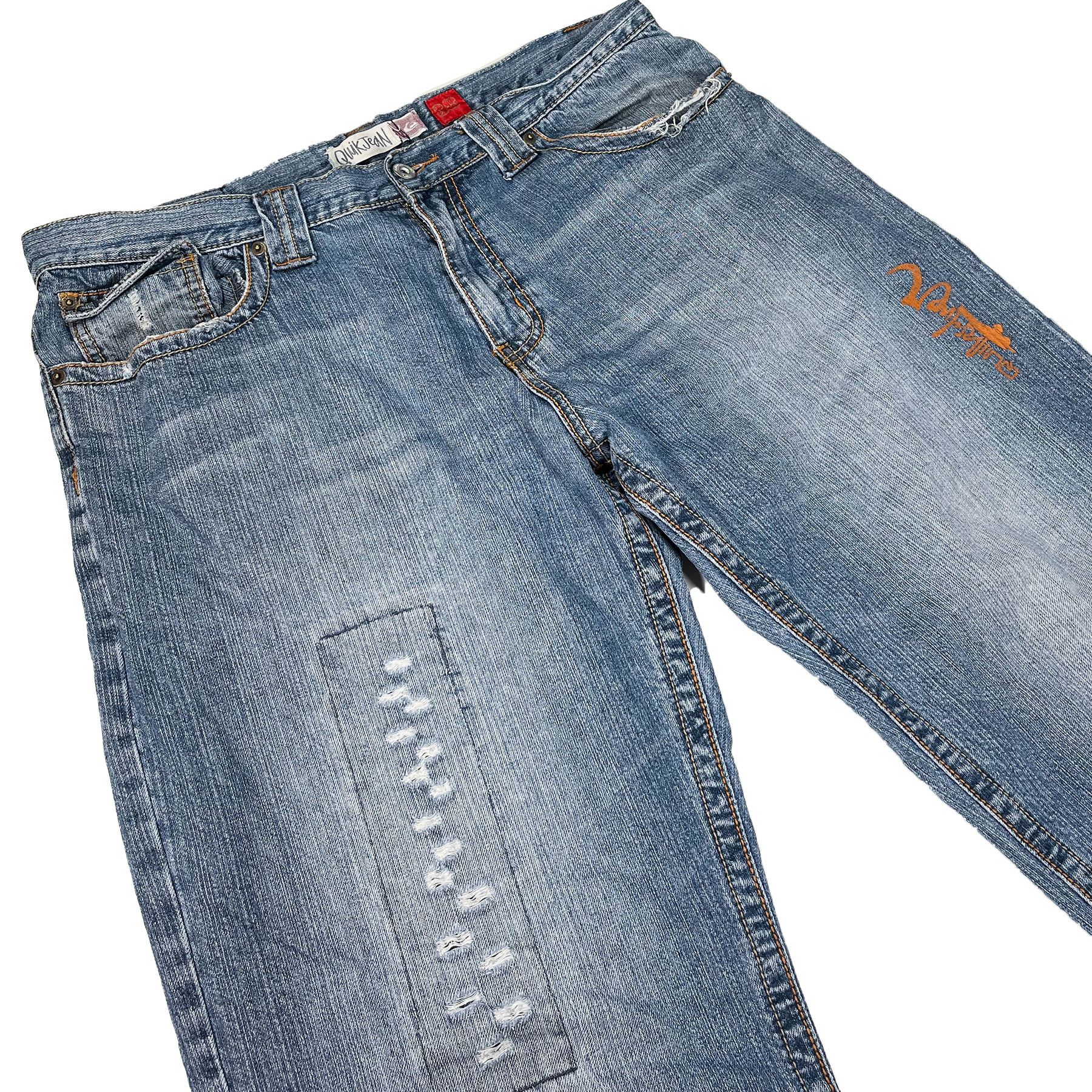 Quiksilver Quiksilver Vintage Stressed Y2K Wide Leg Jeans • W38 Size US 38 / EU 54 - 3 Thumbnail