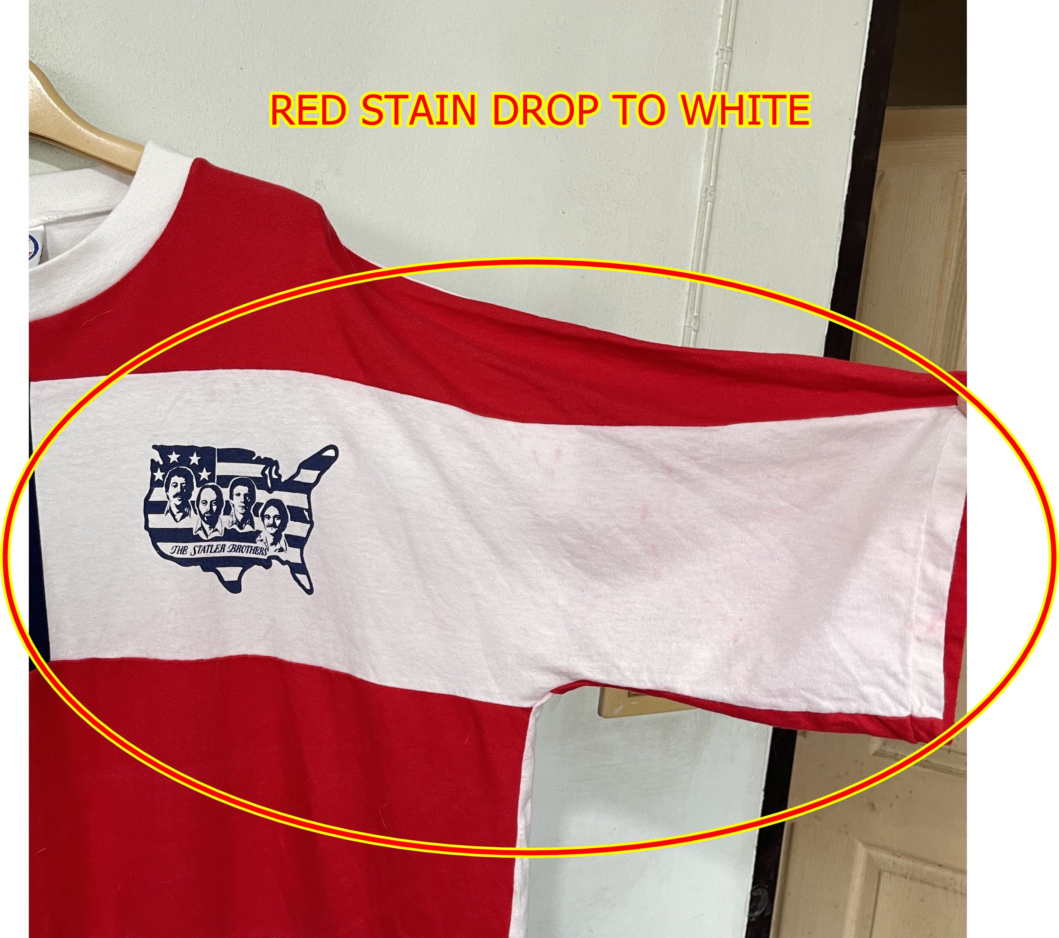 Vintage Vintage 90s The Statler Brothers USA Flag T-Shirt Size US XXL / EU 58 / 5 - 8 Thumbnail