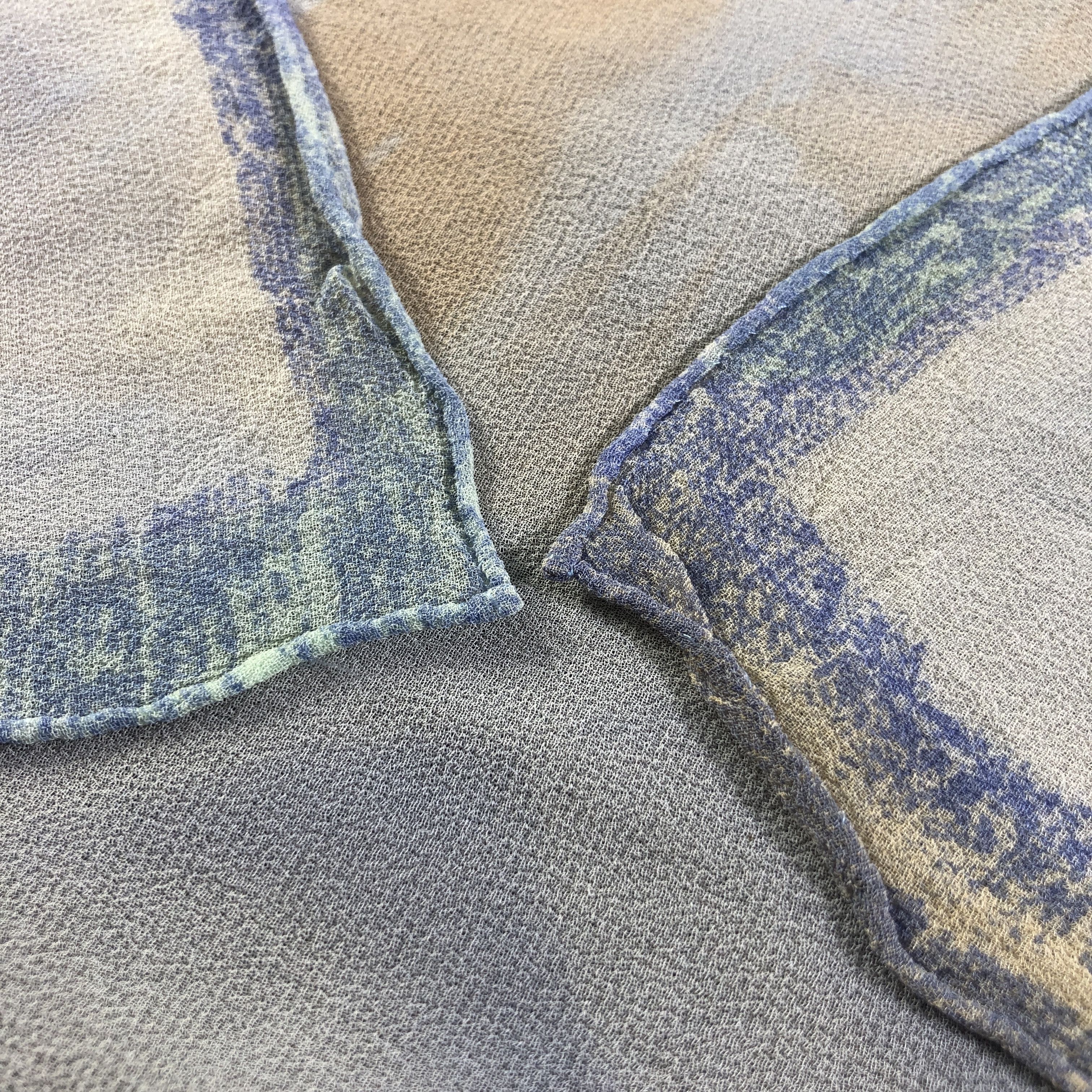 Claude Montana Montana Abstract Hand Rolled Silk Scarf M1012 Size ONE SIZE - 5 Thumbnail