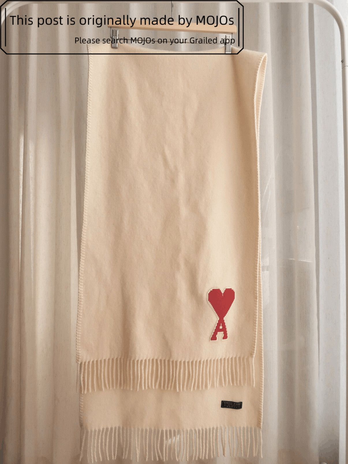 AMI AMI Paris Heart Logo Scarf mojos16021211 Size ONE SIZE - 1 Thumbnail
