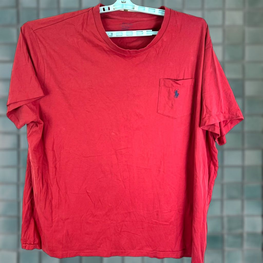 Vintage Polo Shirt 3XL Red Short Sleeve Pocket Logo Embroidered Crew Neck Mens Size US XXL / EU 58 / 5 - 1 Thumbnail