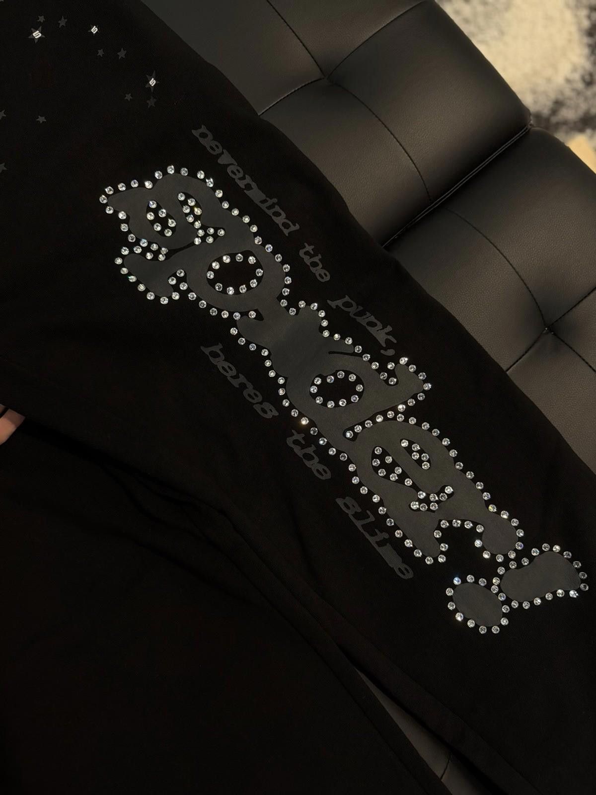 Sp5der Size M - Sp5der Worldwide Black VVS Stone Sweatpants Spider Size US 32 / EU 48 - 7 Thumbnail