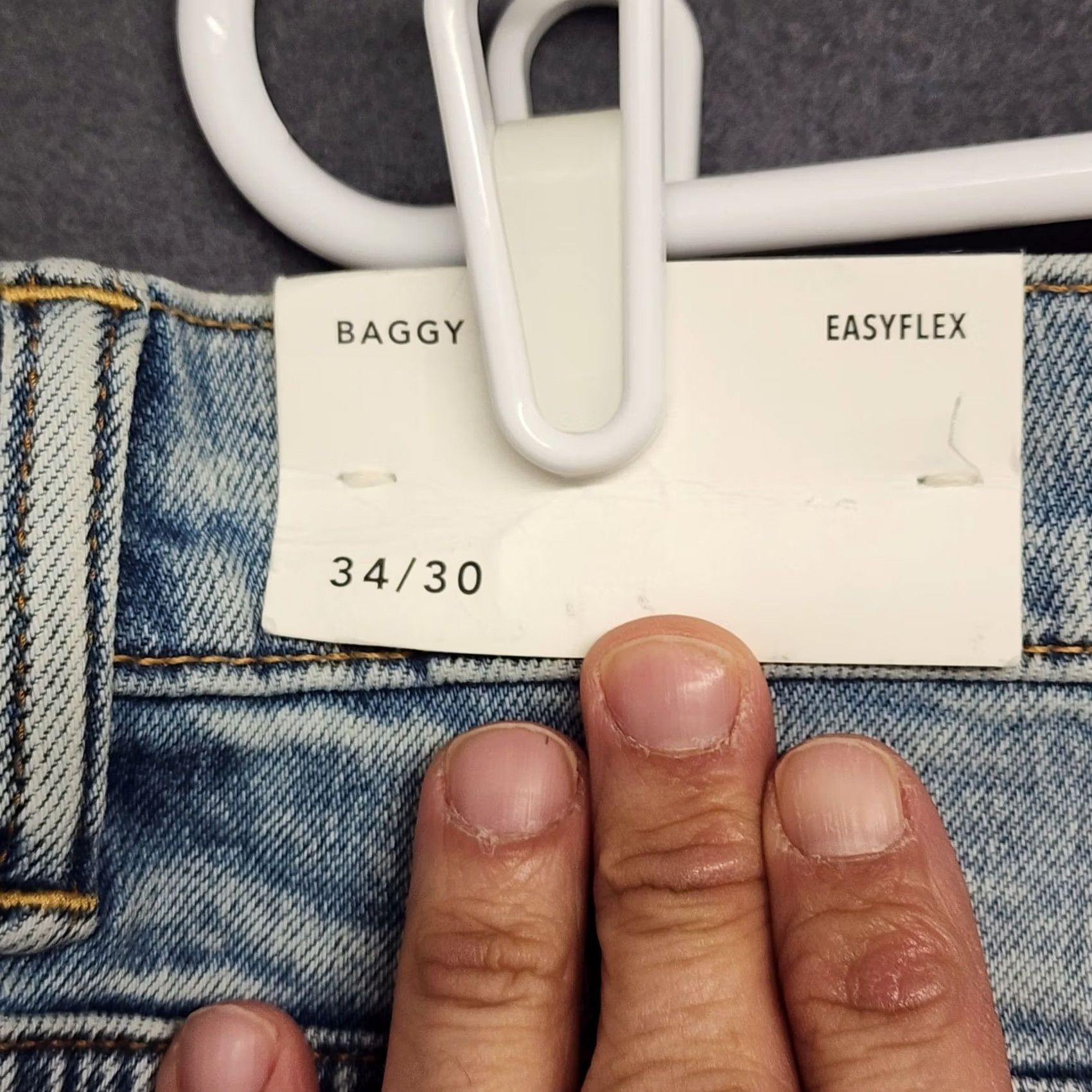 Vintage VINTAGE American Eagle Baggy Jeans Mens 34x30 Light Wash Blue Easyflex NEW Size US 34 / EU 50 - 4 Thumbnail