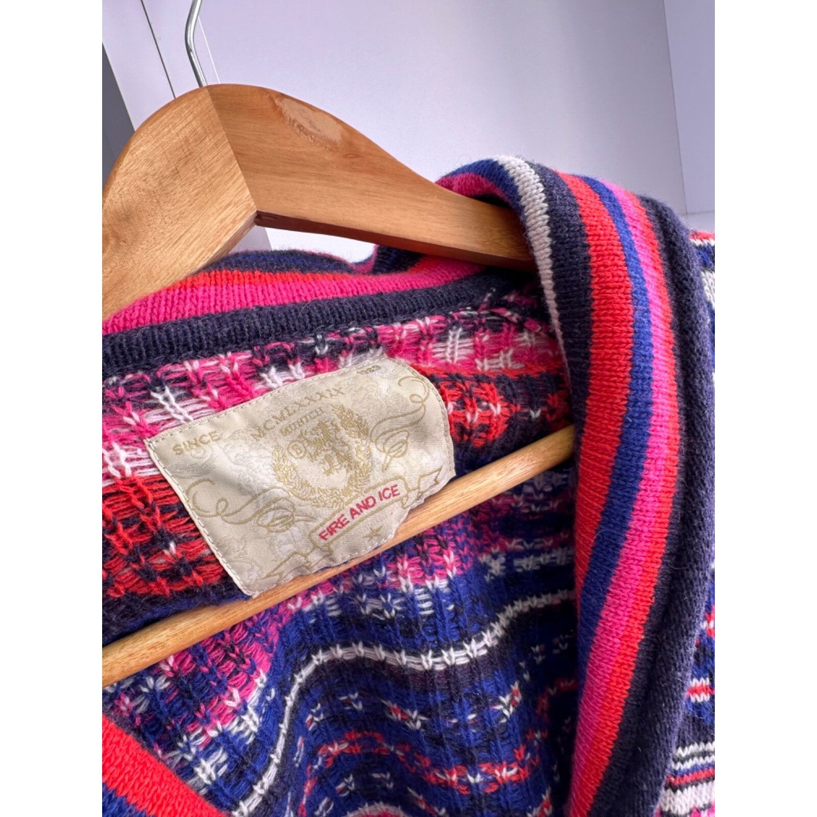 Bogner VTG Bogner Fire+Ice Woman Wool Multicolored Cardigan Sweater Size M / US 6-8 / IT 42-44 - 6 Thumbnail