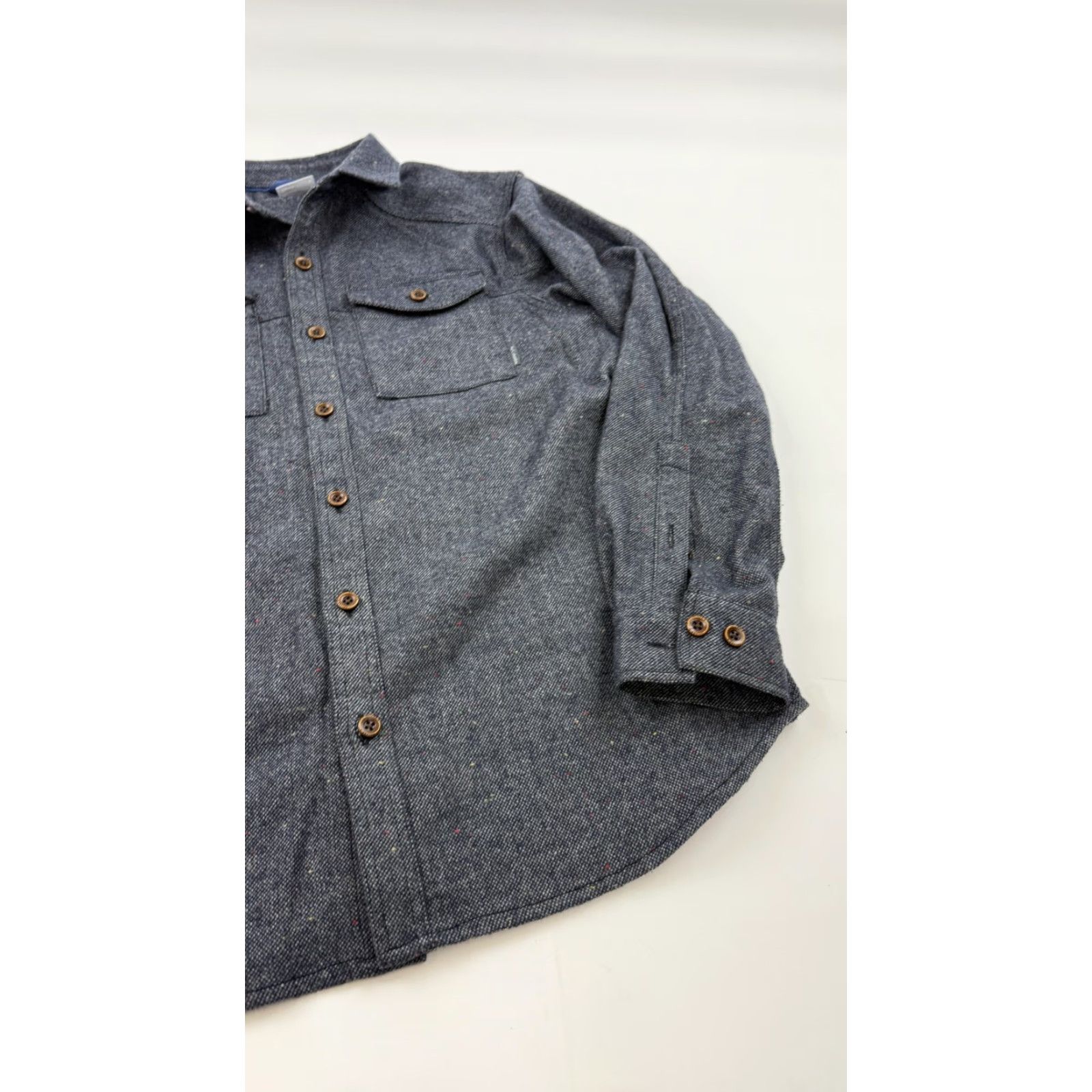 Vintage Columbia Shirt Mens Large Gray Button Down Long Sleeve Flecked Pocket Casual Size US L / EU 52-54 / 3 - 4 Thumbnail
