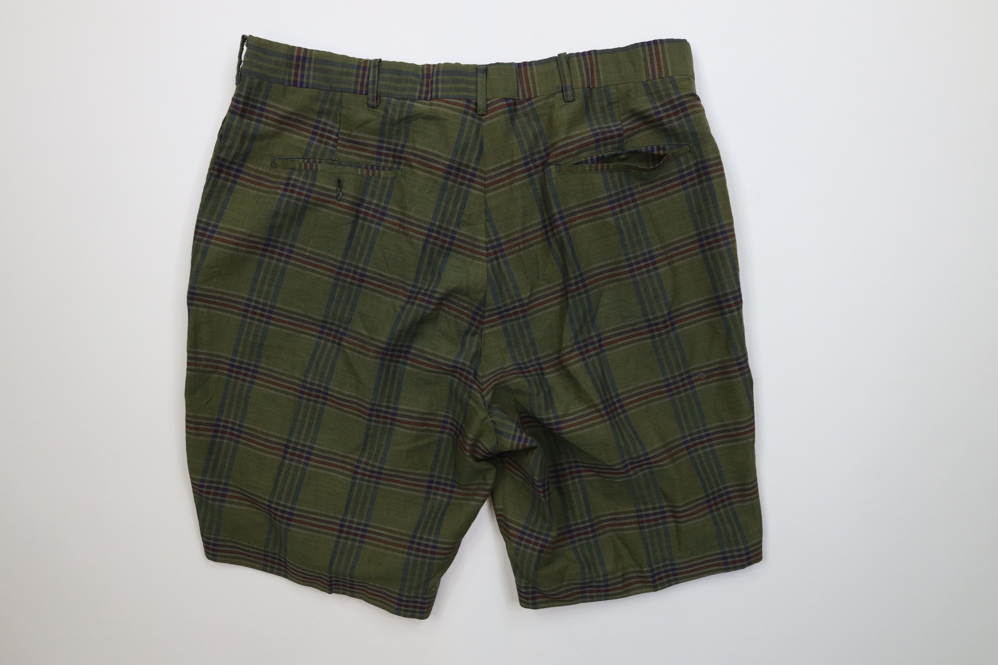 Vintage Vintage 50s Streetwear Plaid Above Knee Chino Shorts USA Size US 36 / EU 52 - 9 Thumbnail