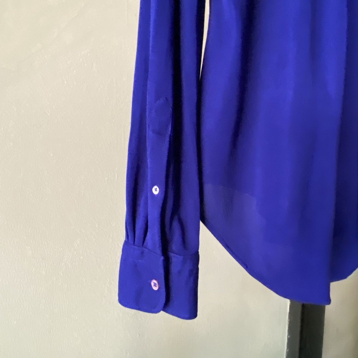 Kenzo Kenzo Blue Stretchy Soft Long Sleeve Shirt Size US XXS / EU 40 - 6 Thumbnail