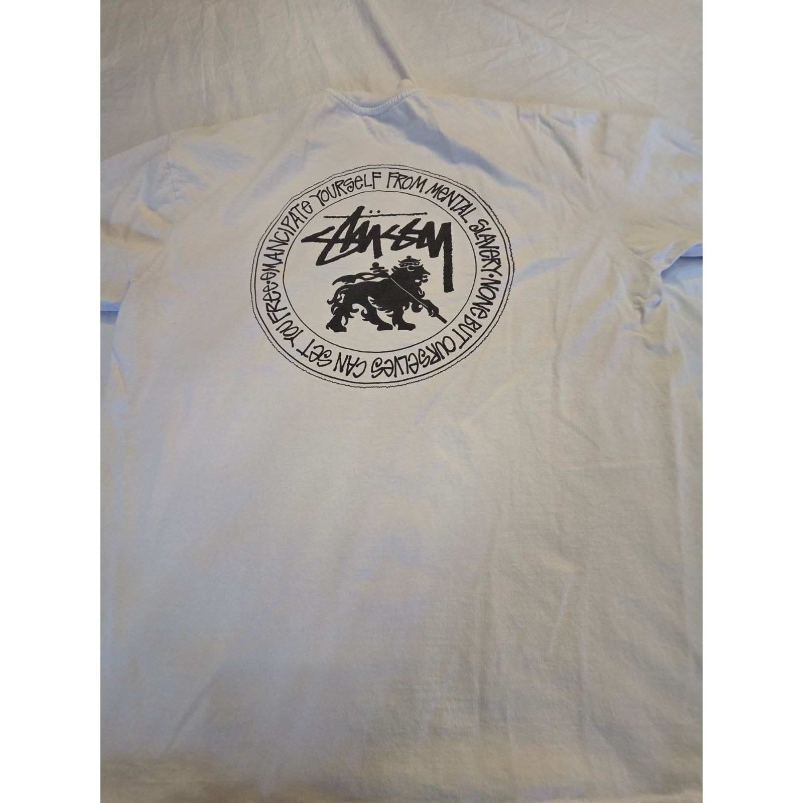 Stussy Stüssy Rasta Lion White Short Sleeve T-Shirt Men's Size Xl Size US XL / EU 56 / 4 - 5 Thumbnail