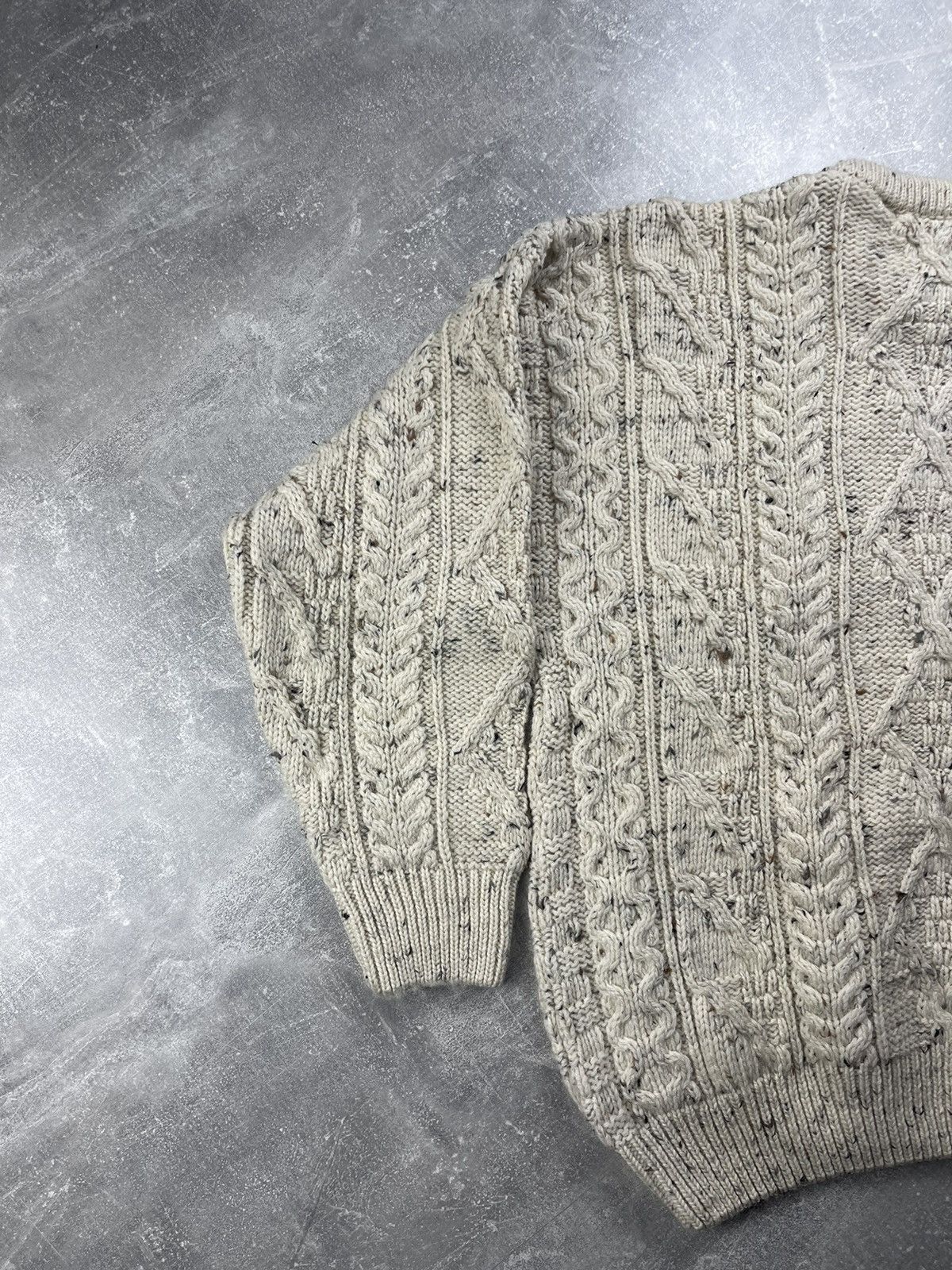 Aran Crafts Aran Crafts Cable Knit Wool Sweater Beige Made in Ireland Size US M / EU 48-50 / 2 - 8 Thumbnail
