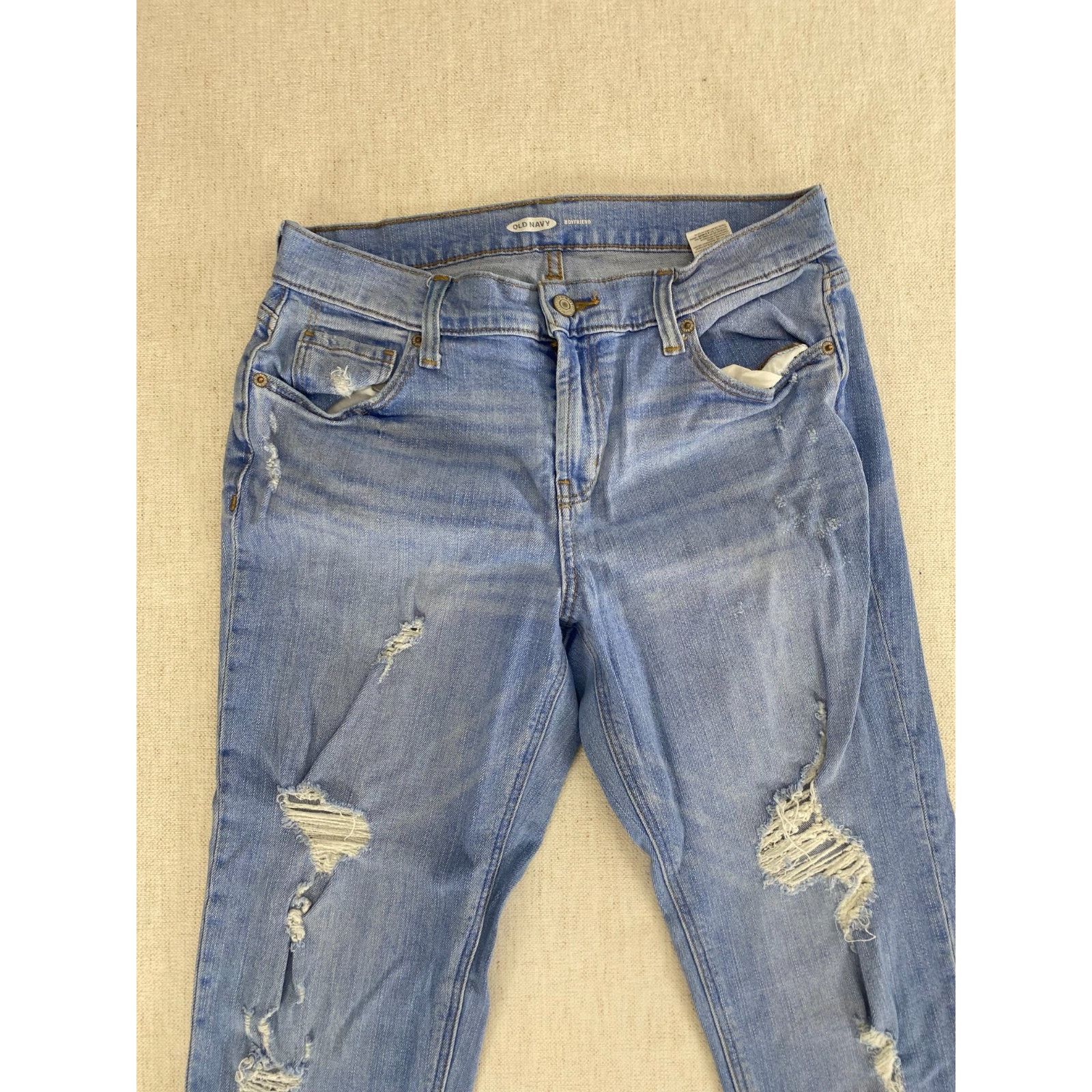 Old Navy Old Navy Boyfriend Jeans Womens 2 Blue Stretch Denim Size 26" / US 2 / IT 38 - 2 Thumbnail