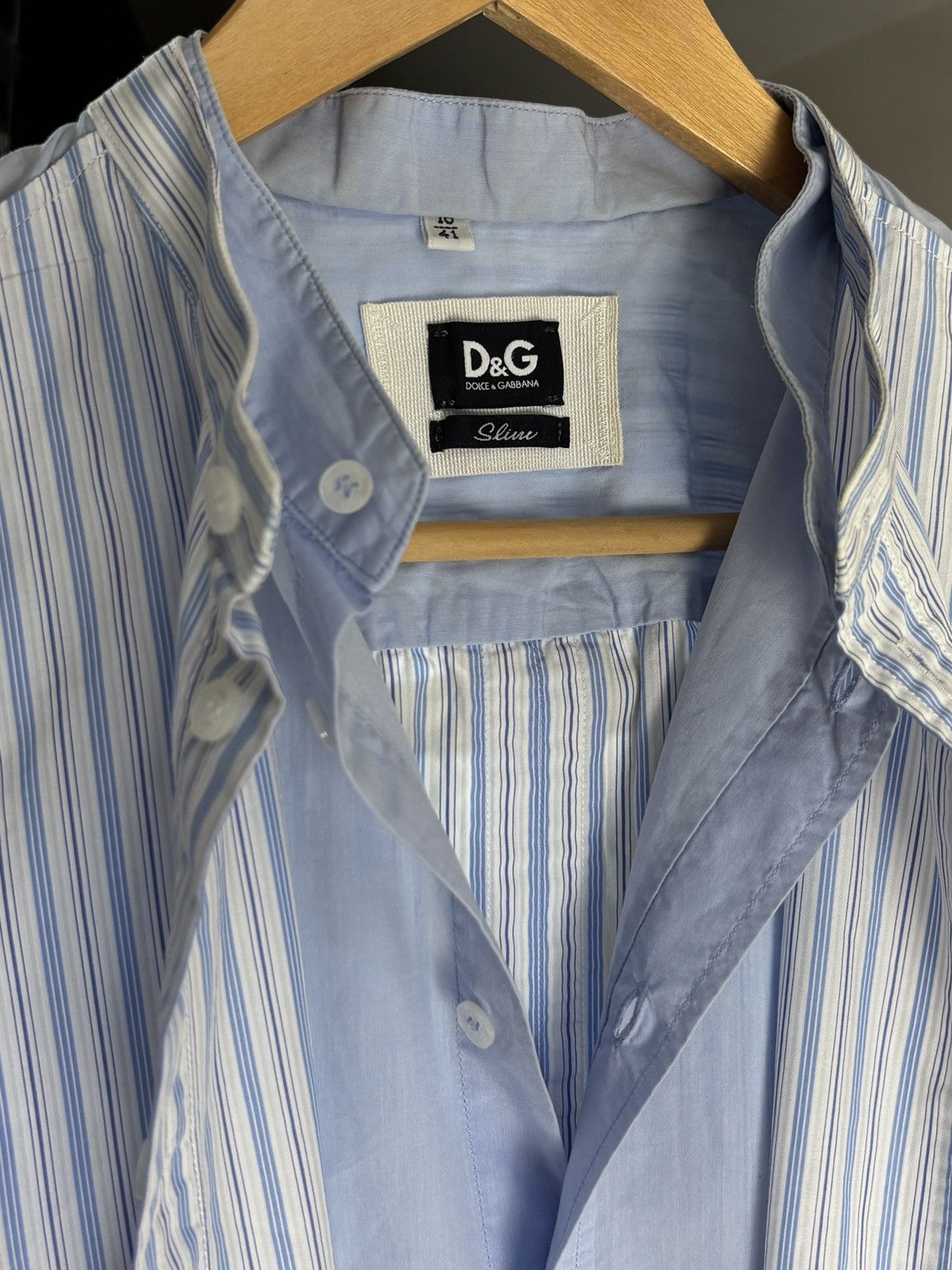 Dolce & Gabbana Dolce & Gabbana vintage layered hybrid striped shirt Size US M / EU 48-50 / 2 - 6 Thumbnail