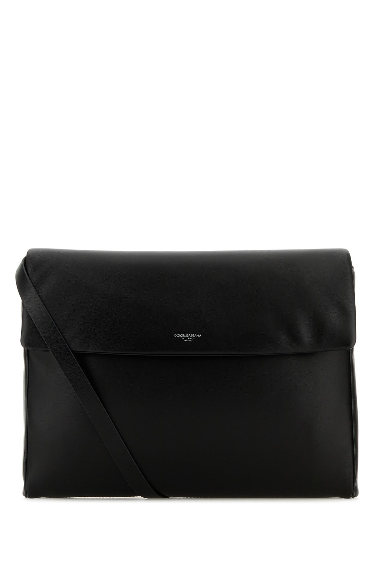 Dolce & Gabbana Black Nappa Leather Mediterraneo Clutch Size ONE SIZE - 1 Thumbnail