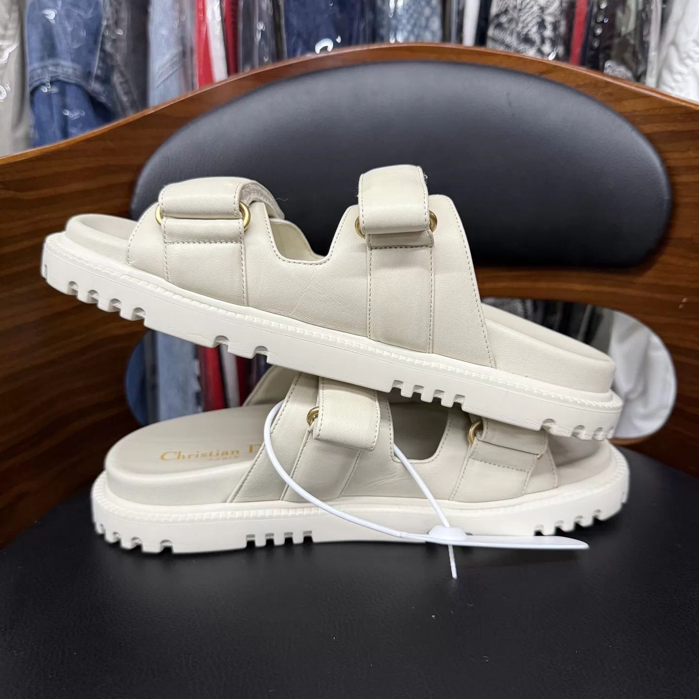 Dior Dior ACT White Velcro Sandals Women's 37 Near New Size US 6.5 / IT 36.5 - 7 Thumbnail