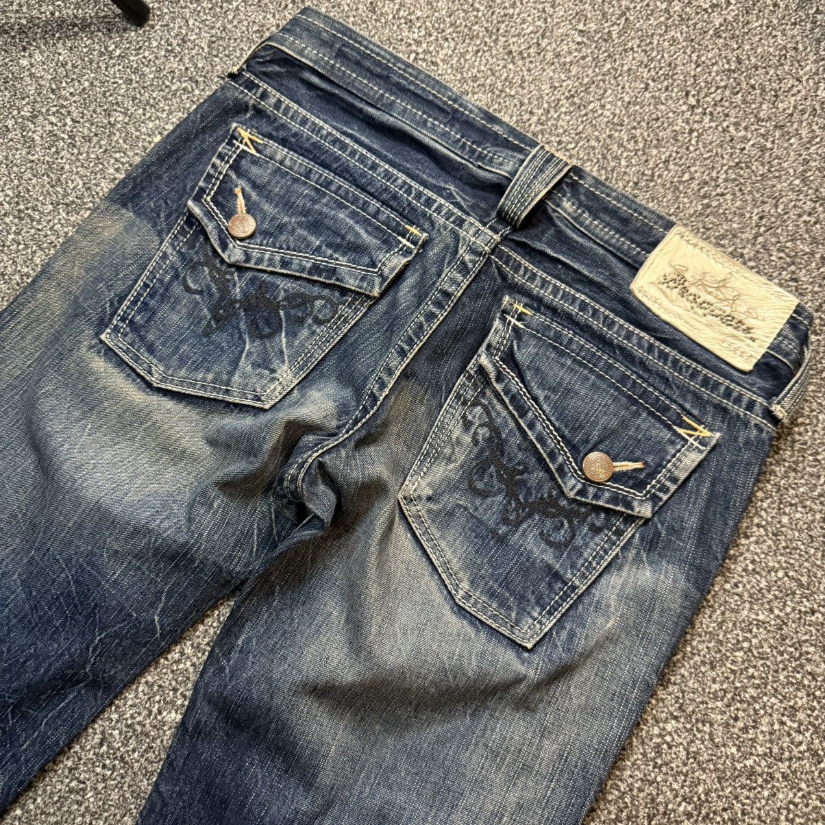 Tornado Mart 🔥🇯🇵 Vintage Flared Sick Japanese Brappers Jeans Size US 30 / EU 46 - 12 Thumbnail
