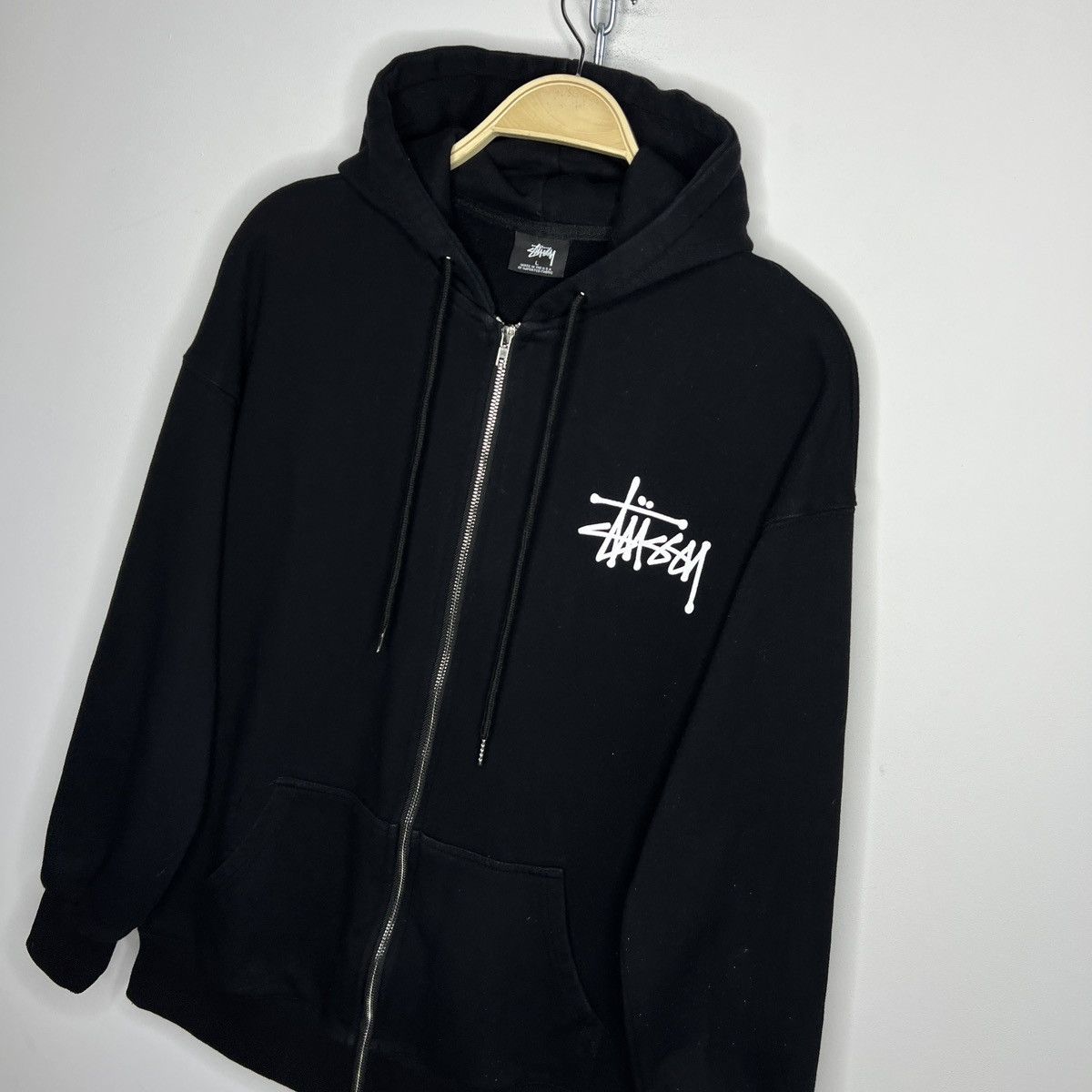 Stussy Stussy Zip Up Hoodie Sweatshirt Hooded Big Spellout Logo Size US L / EU 52-54 / 3 - 4 Thumbnail