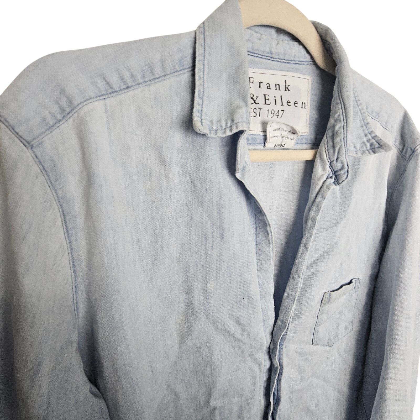 Frank & Eileen Frank & Eileen Denim Shirt Button Front Long Sleeve Blouse L Size L / US 10 / IT 46 - 5 Thumbnail